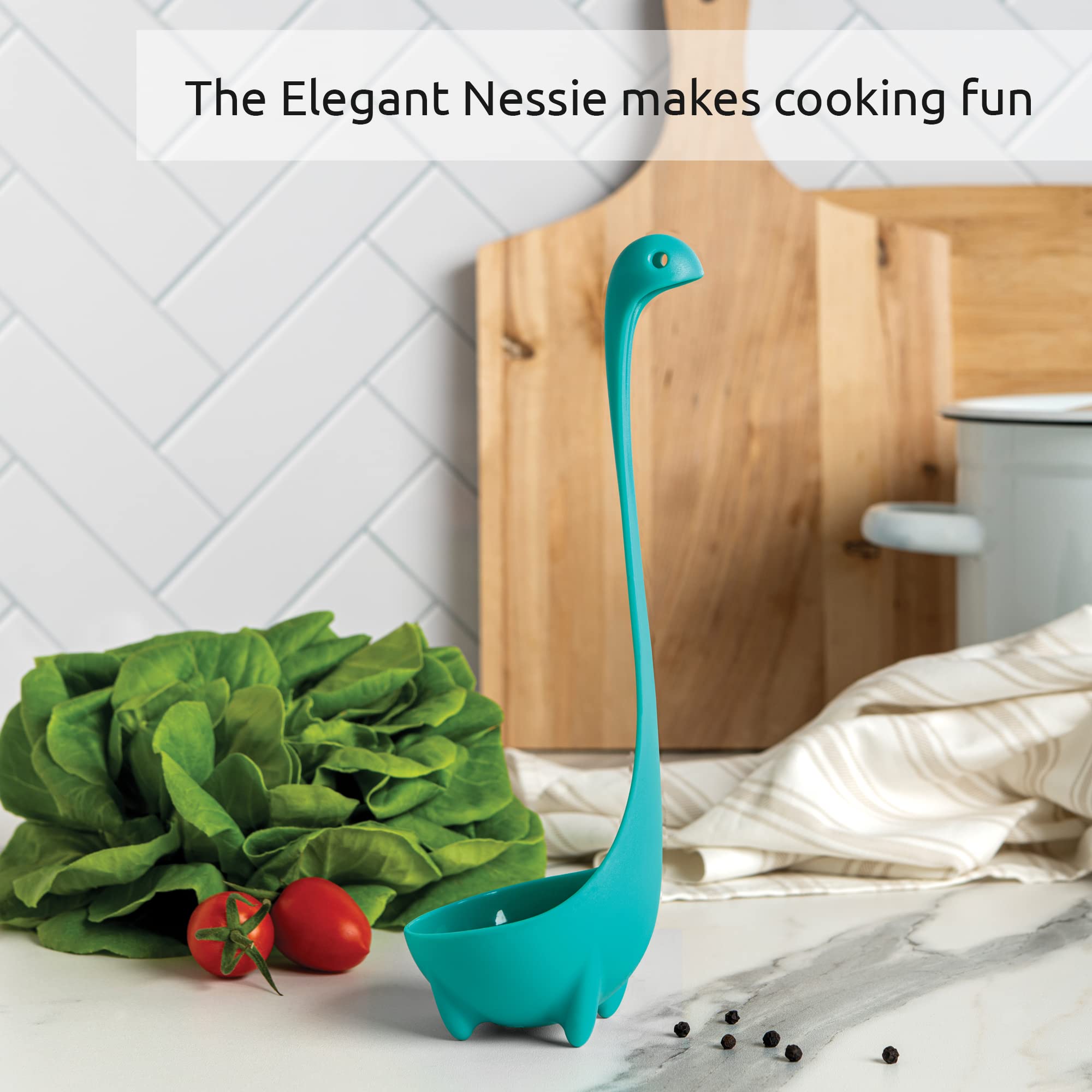The Original Nessie Ladle By Ototo - Soup Ladle, Cute Gifts, Funny Kitchen Gadgets, Loch Ness Design, Cooking Gifts For Mom - Cu