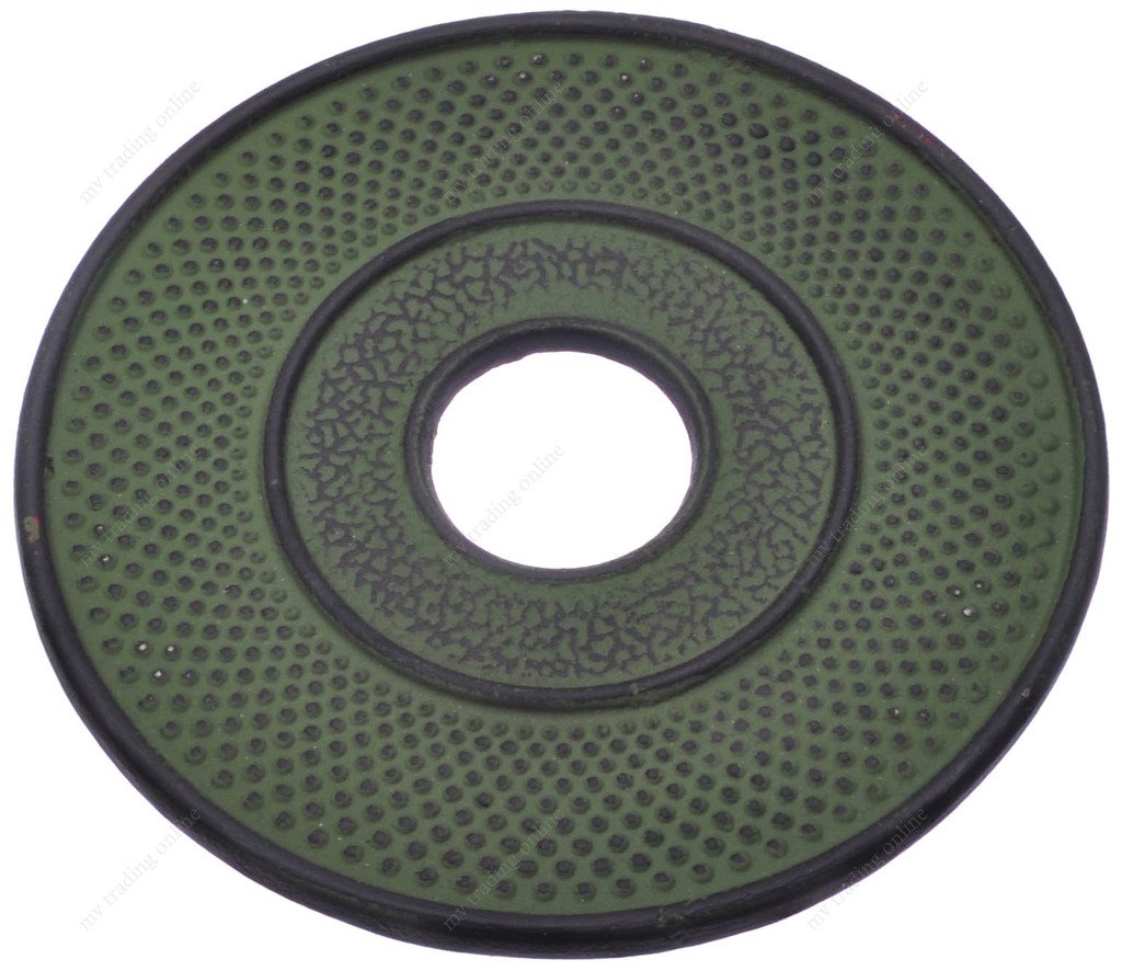 M.V. Trading T7020Gn Cast Iron Trivet Hobnail Design, 5-Inch, Green