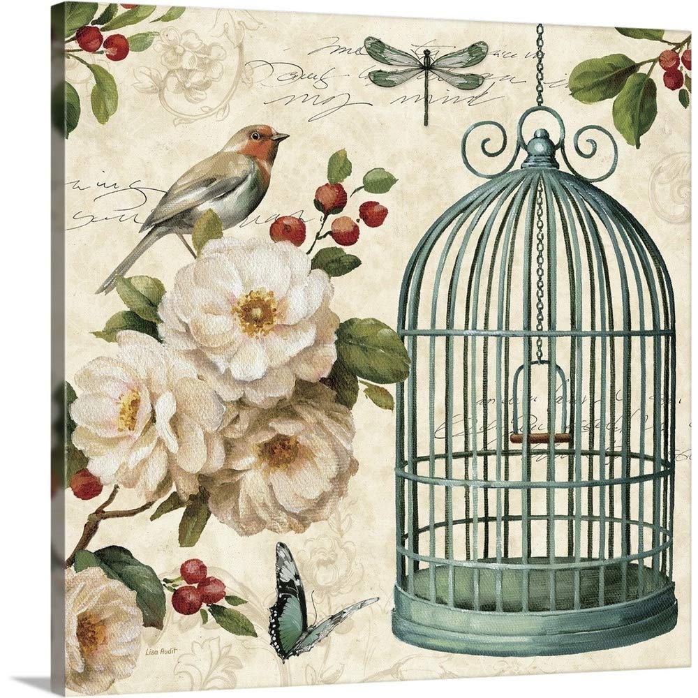 Canvas On Demand Free As A Bird I Canvas Wall Art Print By Lisa Audit, Traditional, Vintage, Home Decor, Wildlife Artwork, 30''X