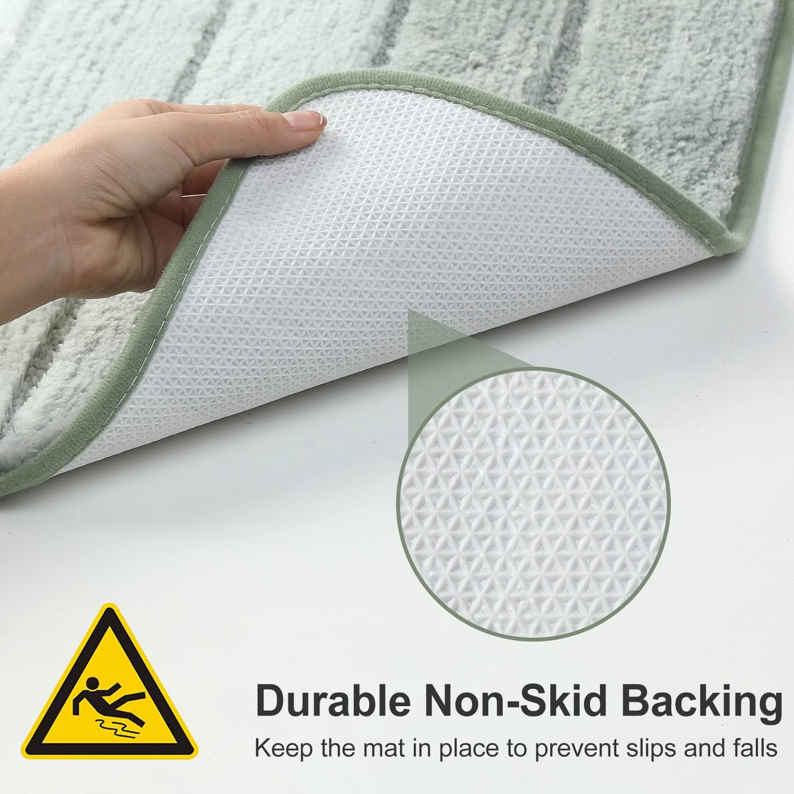 Kmson 2 Piece Ombre Bathroom Rugs Set, Non Slip, Quick Drying, Ultra Soft And Water Absorbent Bath Carpet For Bedroom Floor Livi