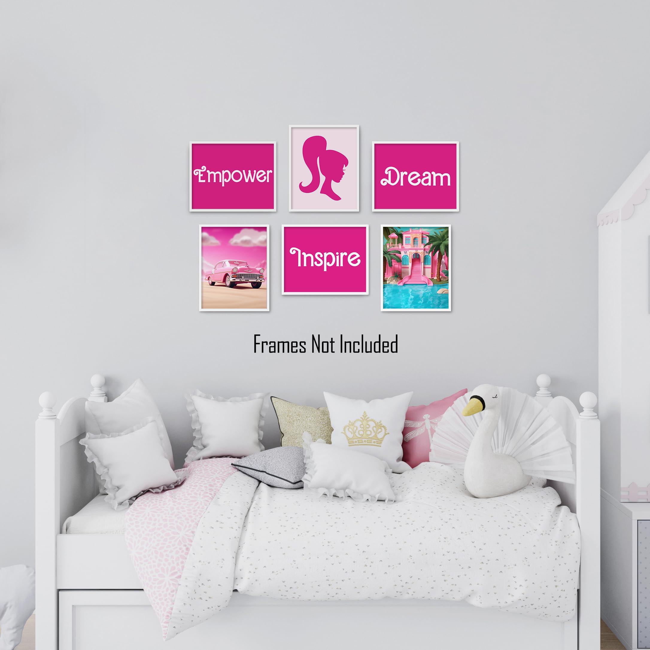 Brooke & Vine Doll Girl Room Decor Girl Empowerment Posters (Unframed 8 X 10 Set Of 6) Dream House Car Insprirational Teen Girl