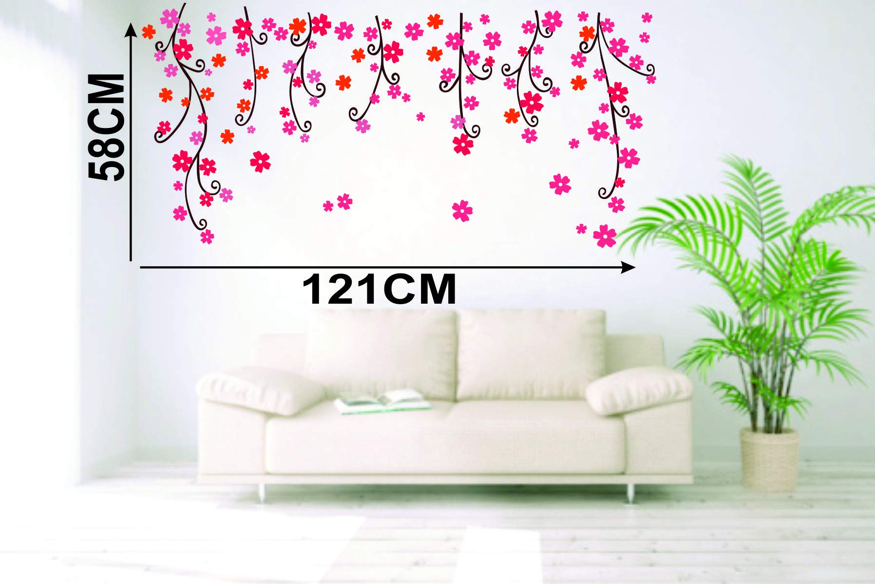 Decor Villa PVC Vinyl Many leves 3D Wall Sticker JUST Peel & Stick New Modern Art & Trendy Wall Stickers for Home Decoration, Li