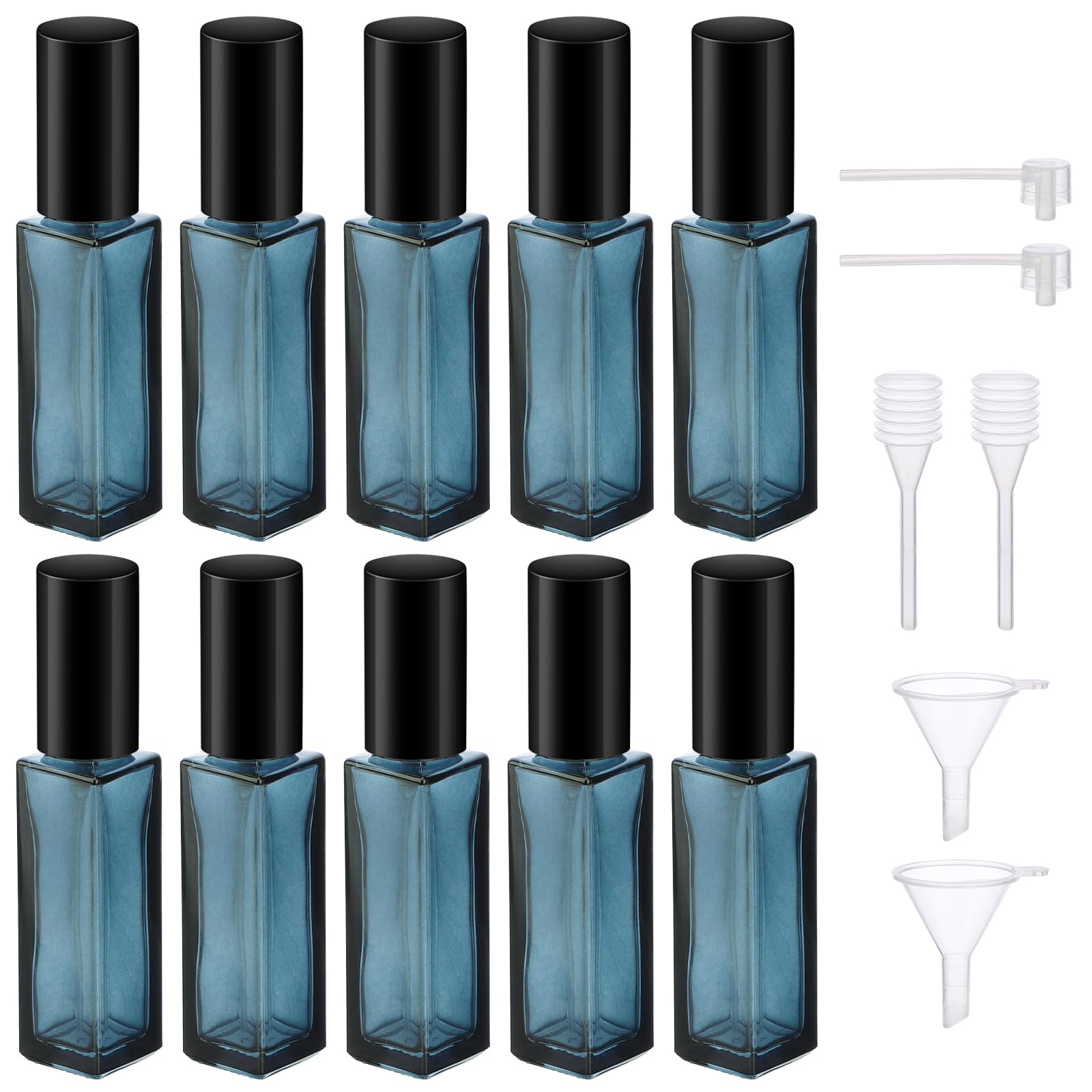 Segbeauty Refillable Perfume Bottles, Set Of 10 Glass Mini Perfume Atomizer With Lid, 10Ml Travel Small Toiletries Sample Bottle