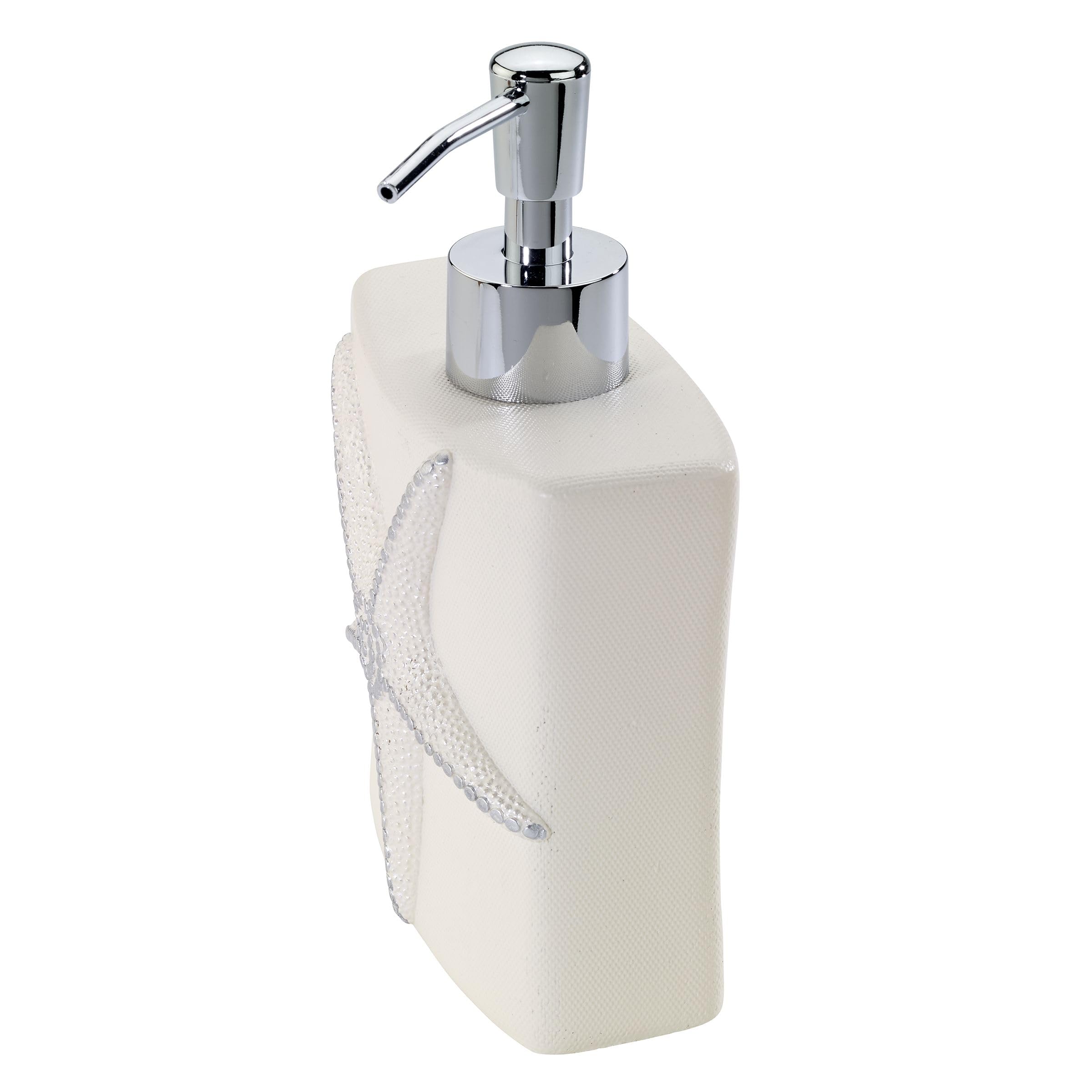 Avanti Linens - Lotion Pump/Soap Dispenser, Countertop Accessories, Seashell Inspired Bathroom Decor, Guest Bathroom Essentials