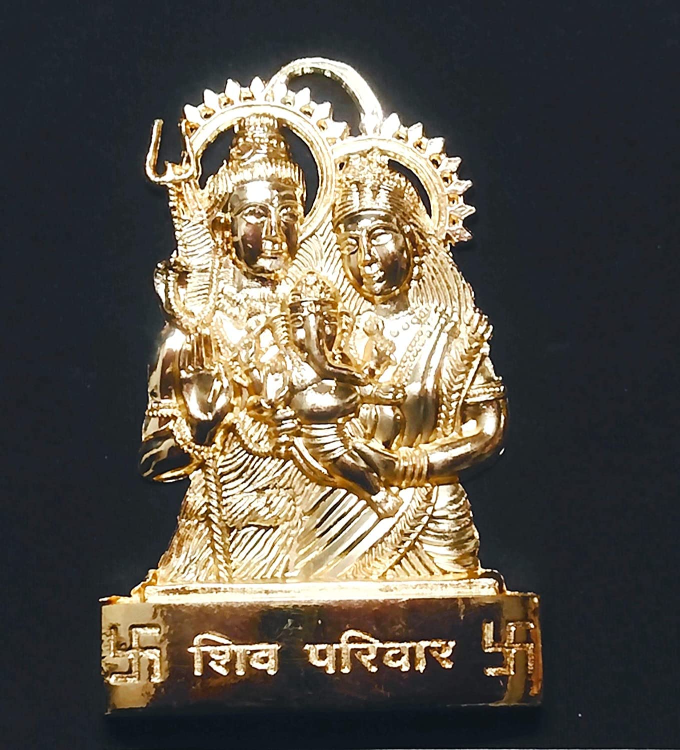 Badrikedar Shiv Parivar Idol Shiv Parivar Statues For Car Dashboard Mandir Pooja Murti Shivji Parvati Ganesh Murti