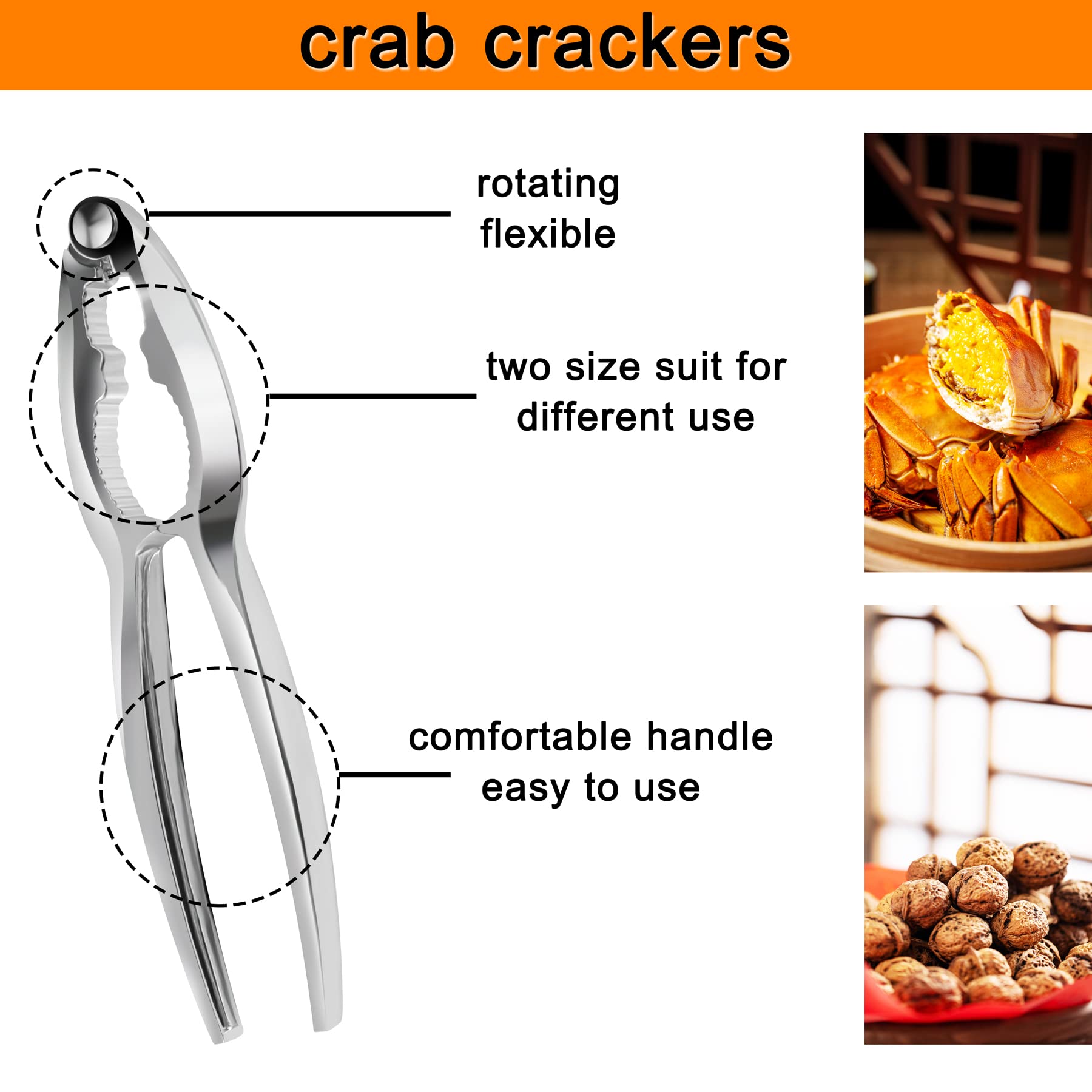 mobzio Seafood Cracker Tools Set - 21 Pcs with Crab Crackers, Forks, Lobster Shellers, Scissors & Storage Bag - Portable Party Supplies