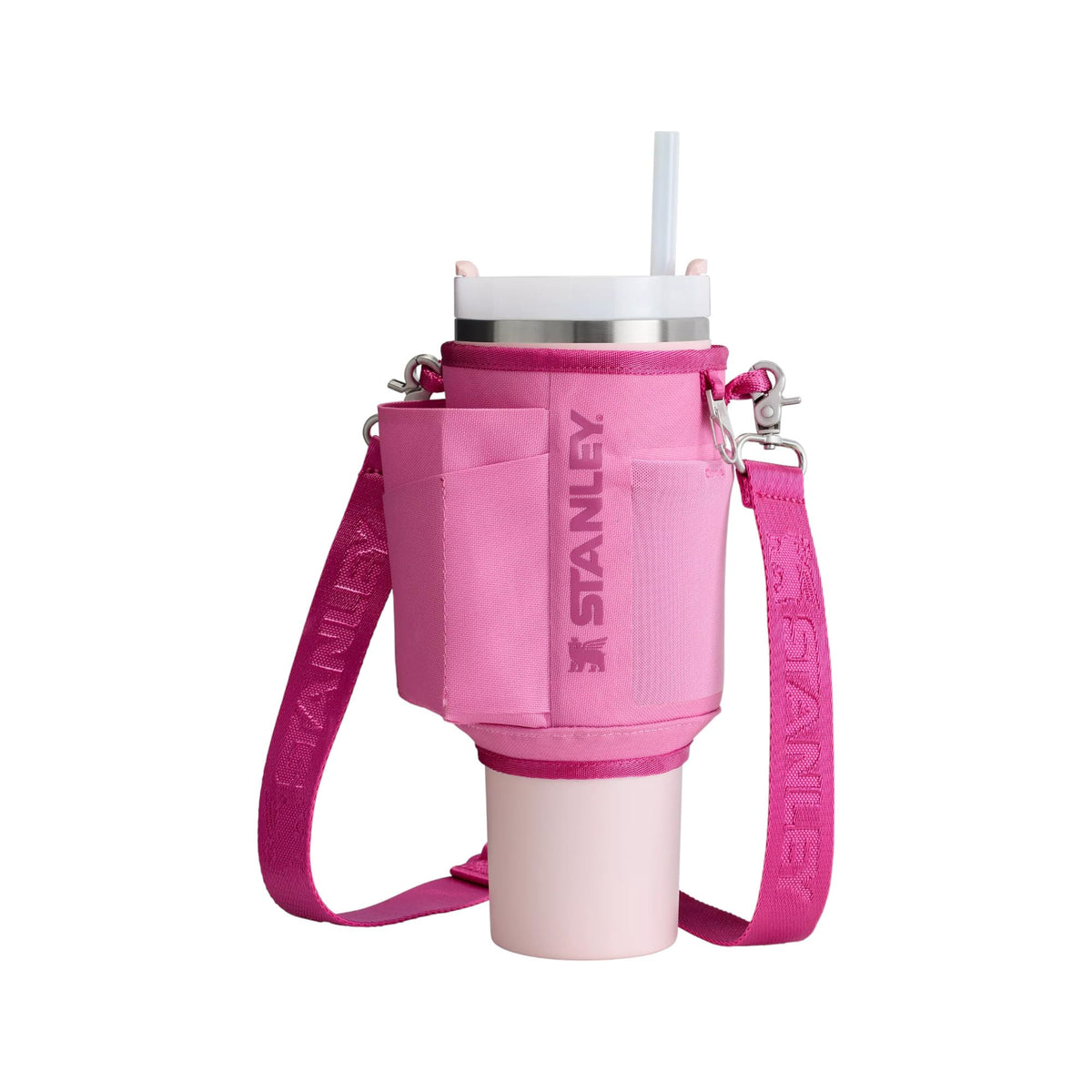 Stanley All Day 40 Oz Quencher Carry-All | Crossbody Bag With Phone Pocket, Card Sleeve & Detachable Strap (Peony)