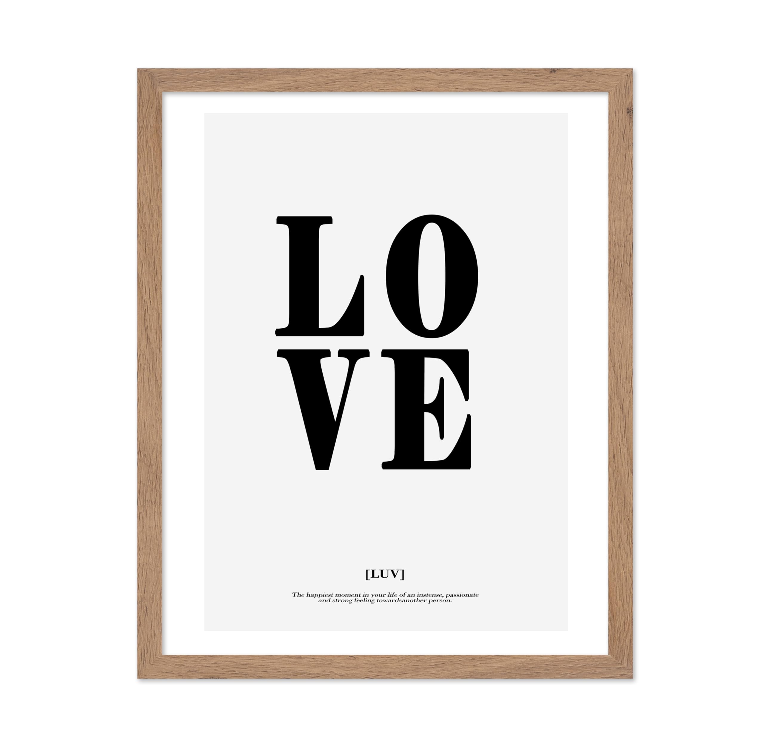 Poster Master Typography Poster - Dictionary Print - Definition of Love, Modern, Inspiring, Motivational - Gift for Family, Love