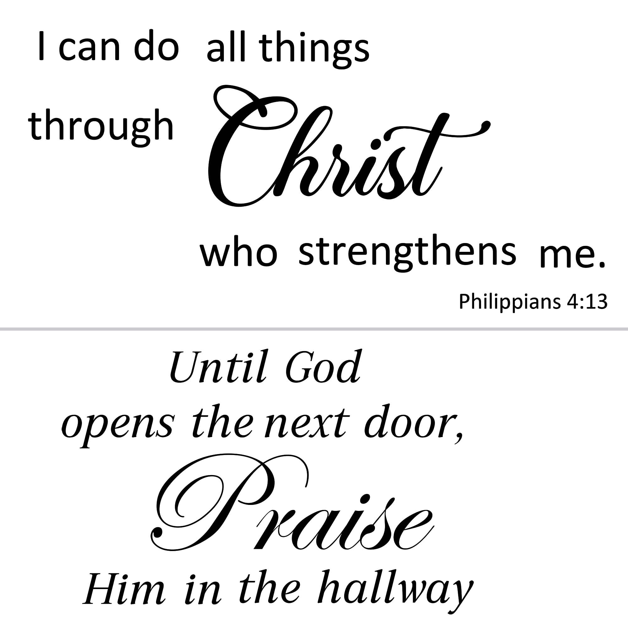 2 Sets Bible Verse Wall Decals Vinyl Inspirational Quotes Wall Decals Positive Saying Wall Stickers Christian Scripture Motivati