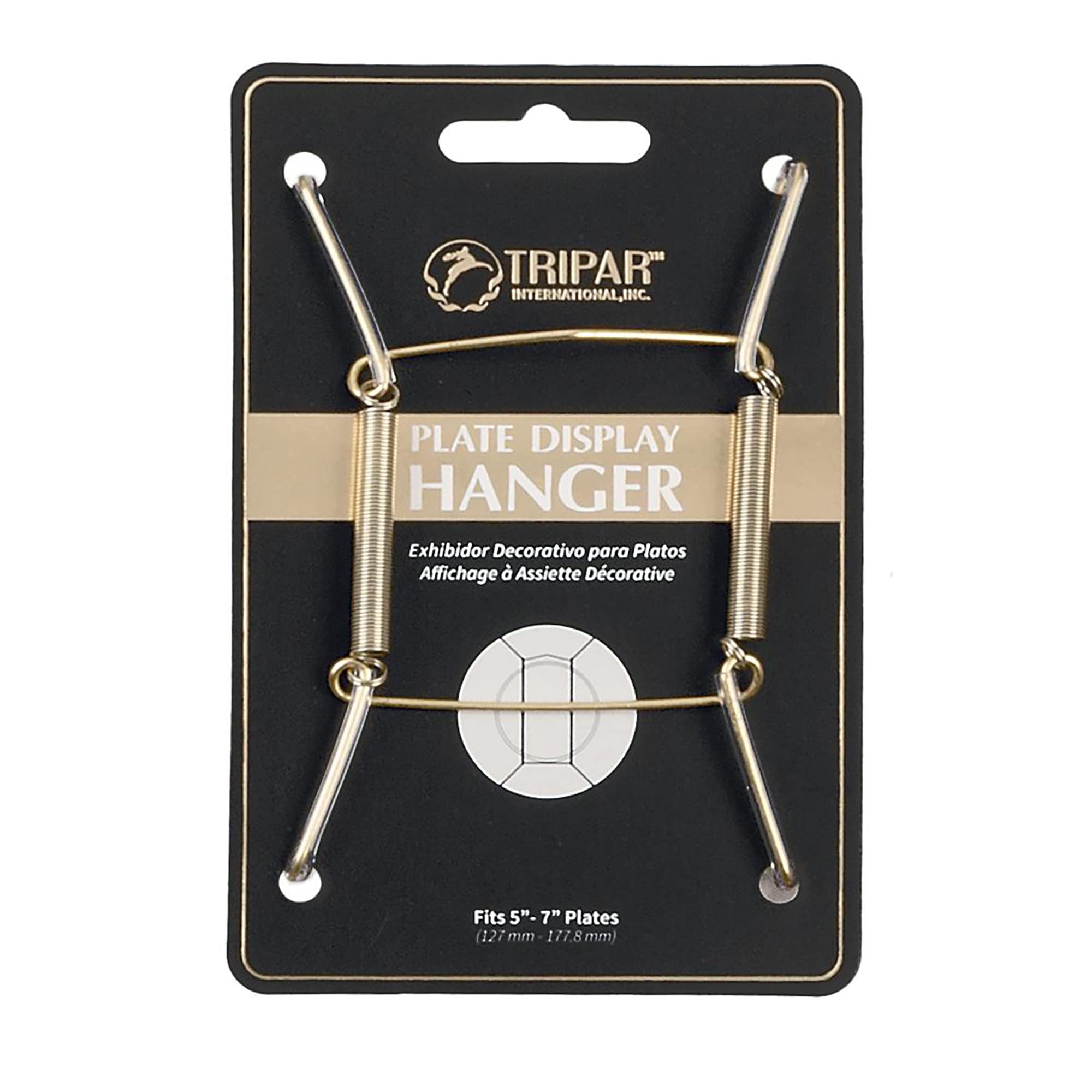 Tripar 5-7 Inch Brass Plate Wire Wall Plate Hanger