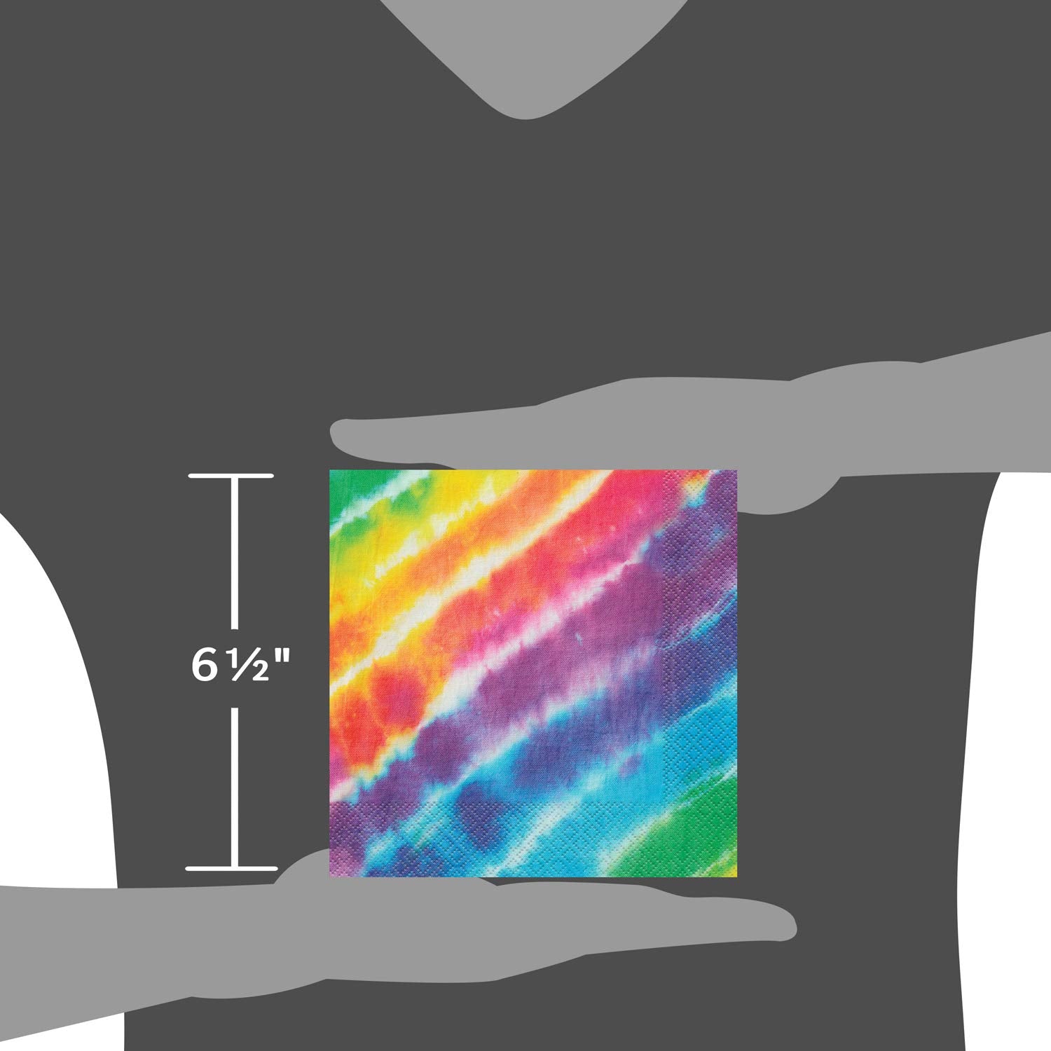 Multicolor Luncheon Napkins (Pack Of 16) - Vibrant Tie Dye Design, Perfect For Events, Themed - Parties, Birthdays, Gatherings,