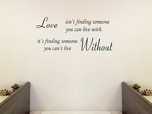 Black 22 X 10 Love Without Quote Wall Sticker Paper Quote Decal Art Dacor