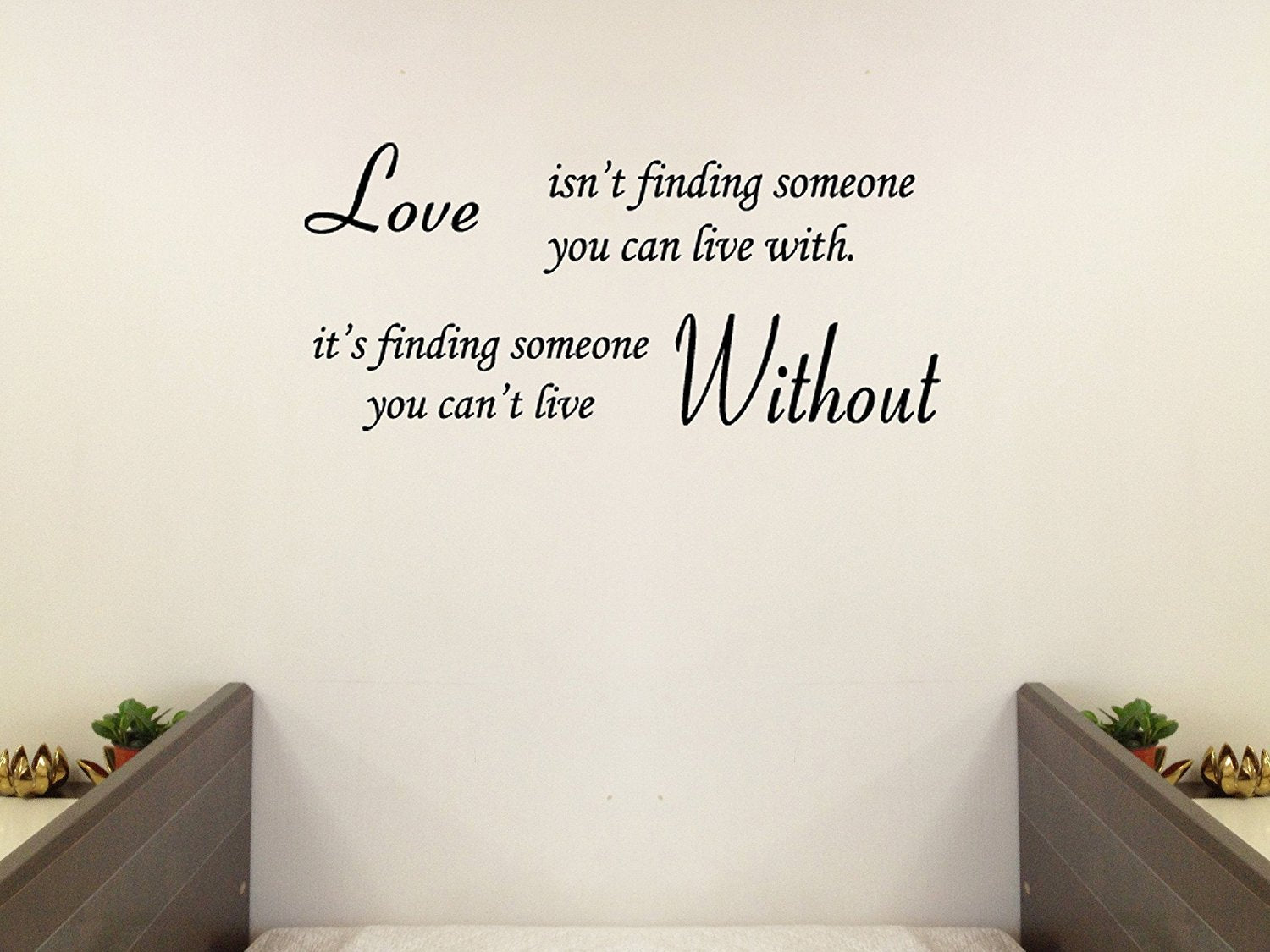 Black 22 X 10 Love Without Quote Wall Sticker Paper Quote Decal Art Dacor