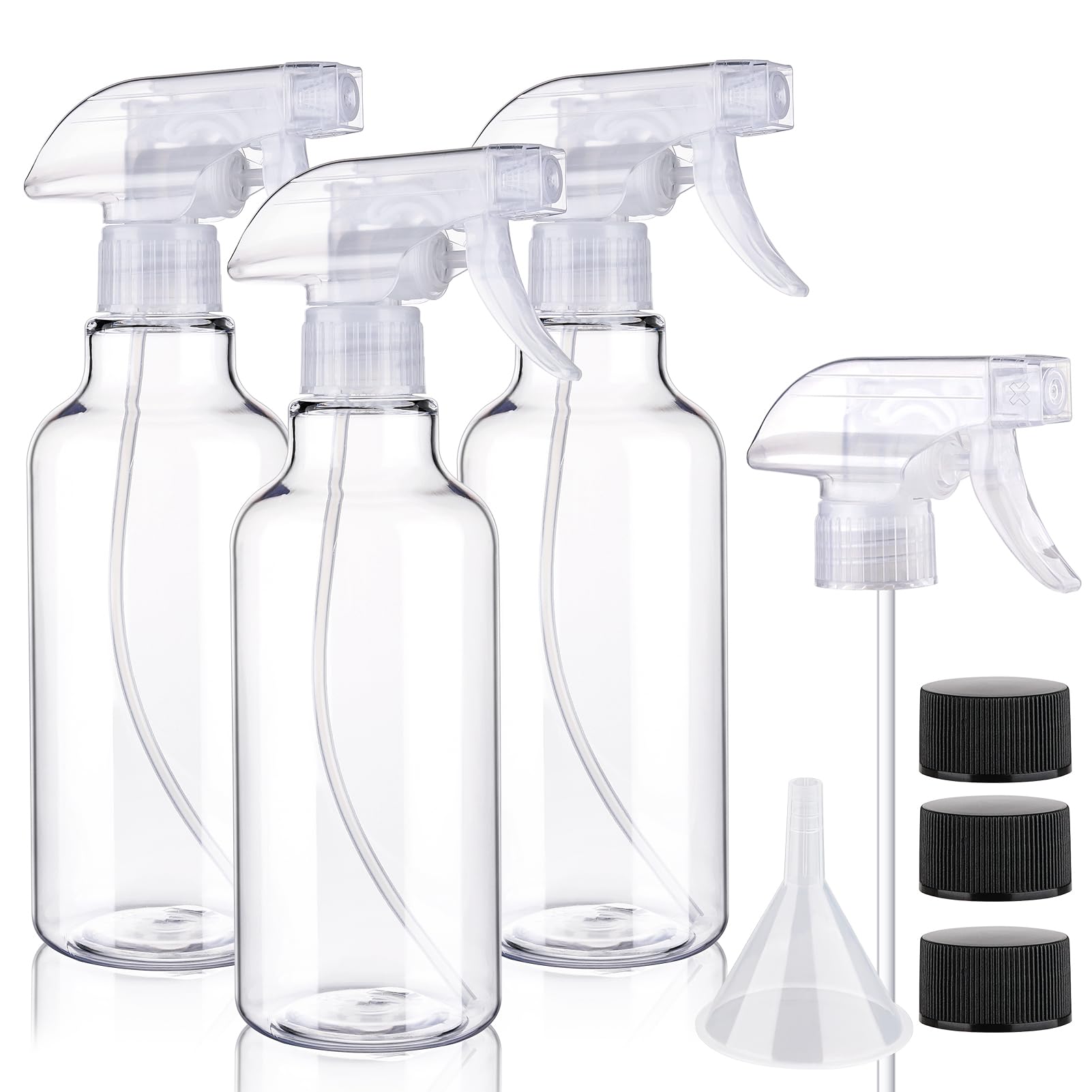 3 Pack Plastic Spray Bottles Empty Spray Bottle 10Oz/300Ml Heavy Duty Spraying Bottles Mist/Stream Water Bottle For Cleaning Sol