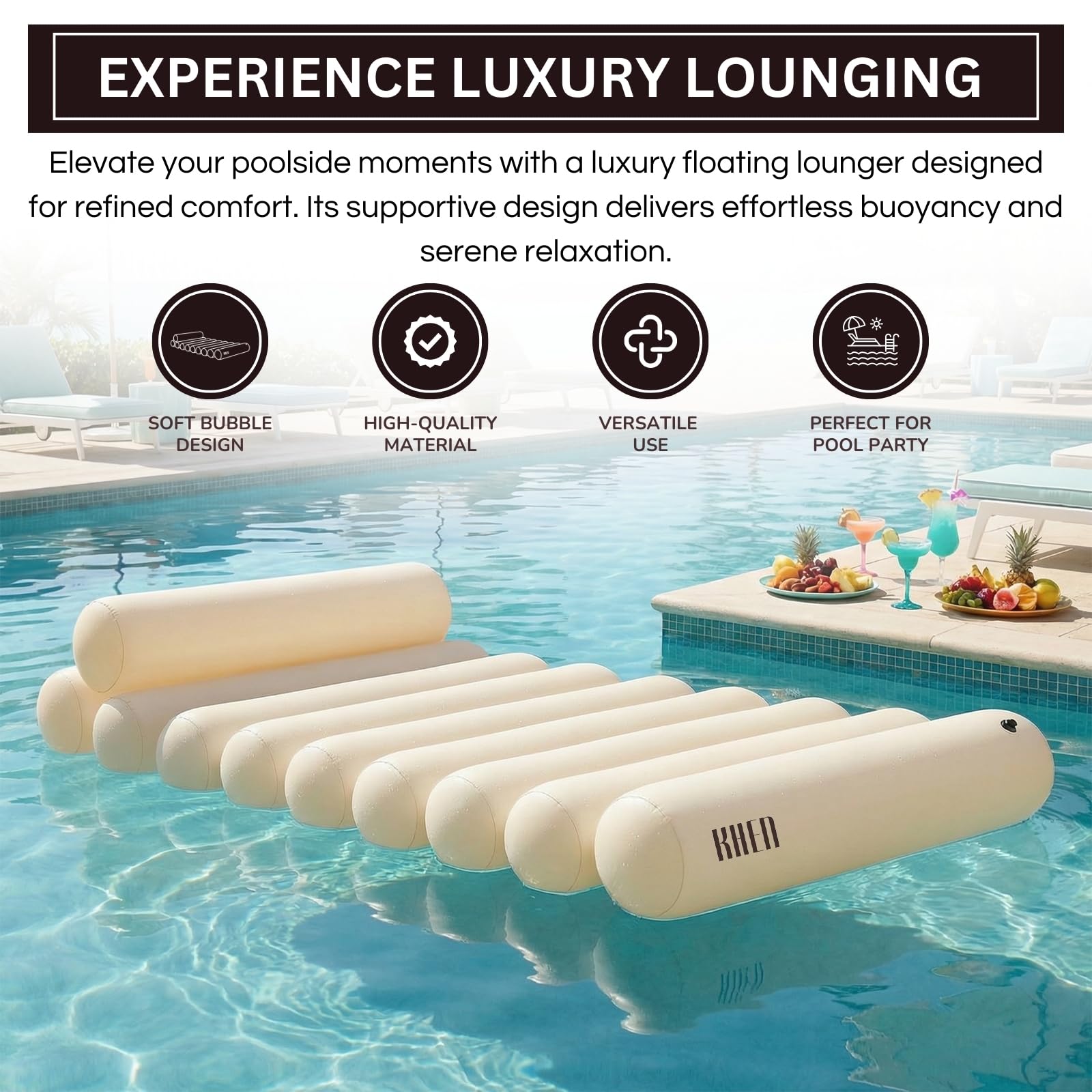 Bubble White Pool Lounger