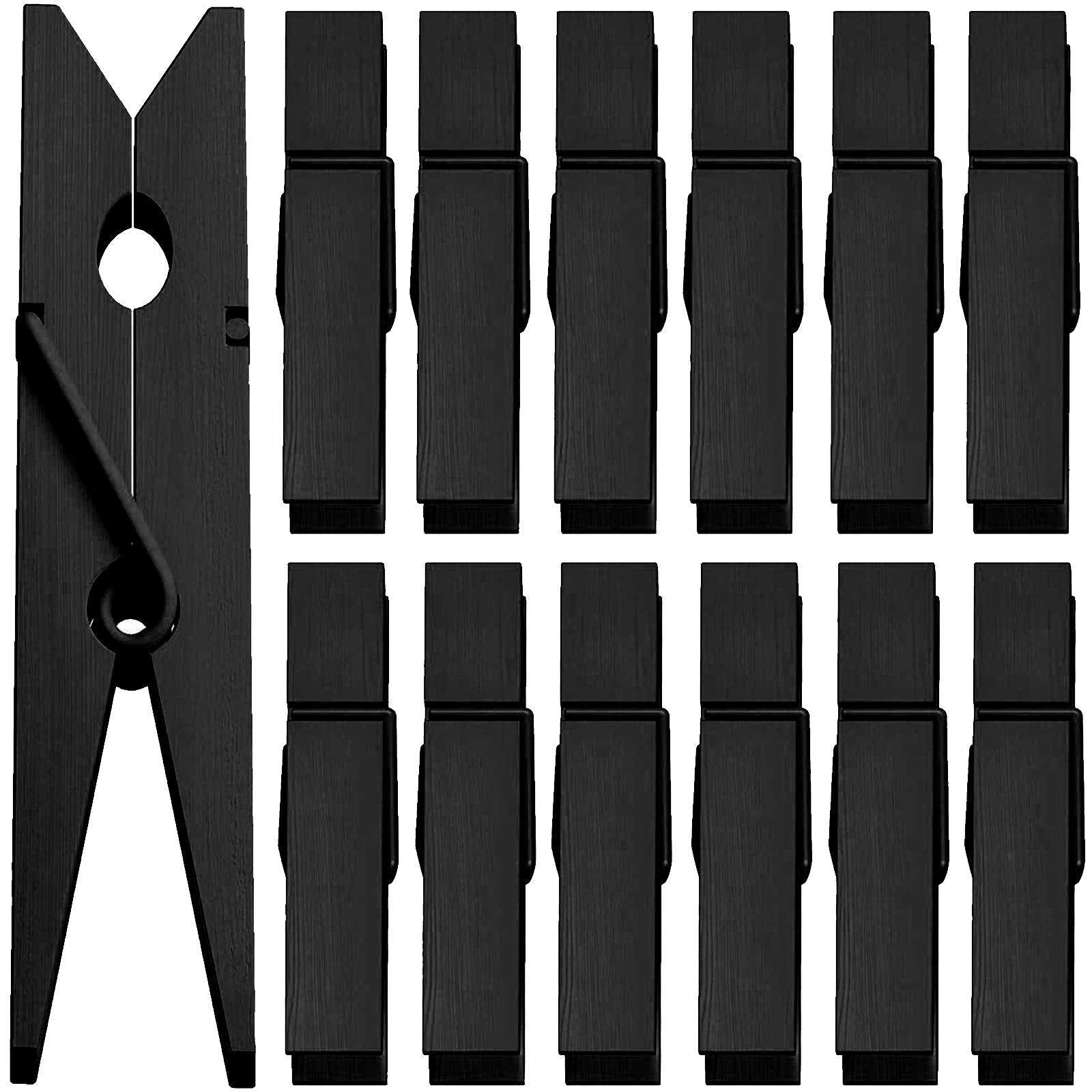 Anjuu 100Pcs Colorful Clothespins Natural Wooden Colored Clothespins, Photo Paper Peg Pin Craft Spring Clips For Home Arts Craft