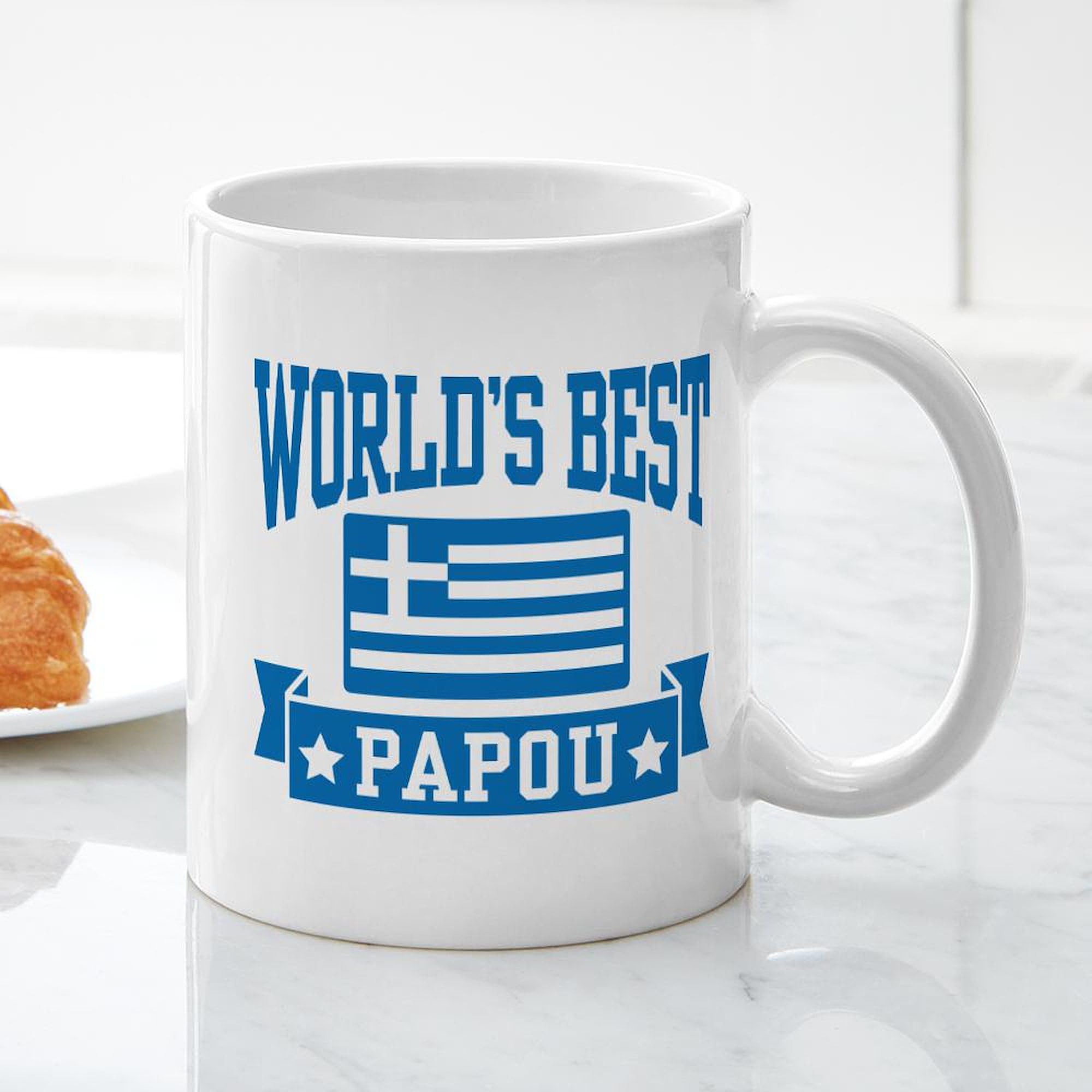 Cafepress World'S Best Papou 11 Oz (325 Ml) Ceramic Coffee Mug