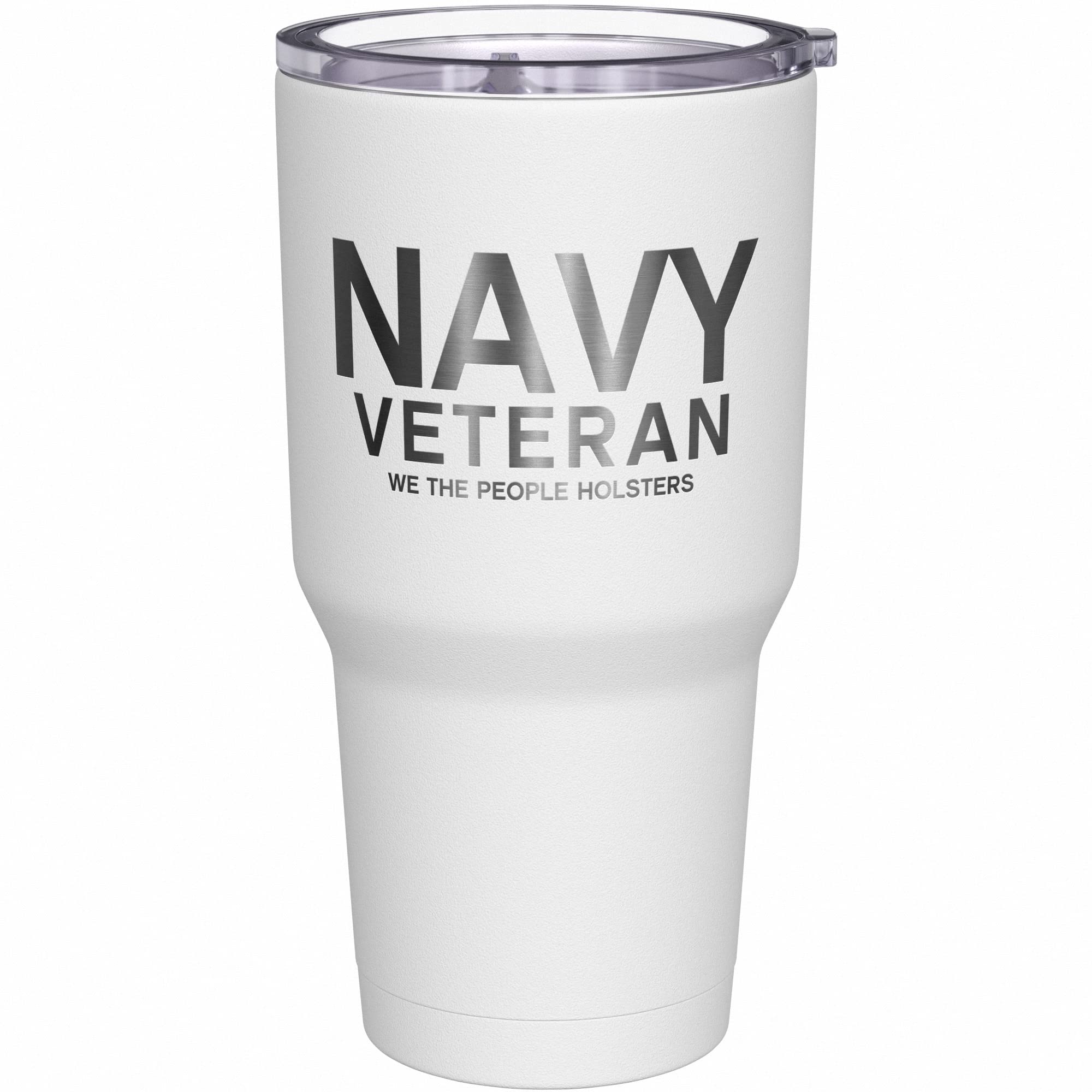 We The People Holsters - Navy Veteran - Navy Travel Mug - American Flag Coffee Travel Mug - Navy Military Tumbler - Double Insul