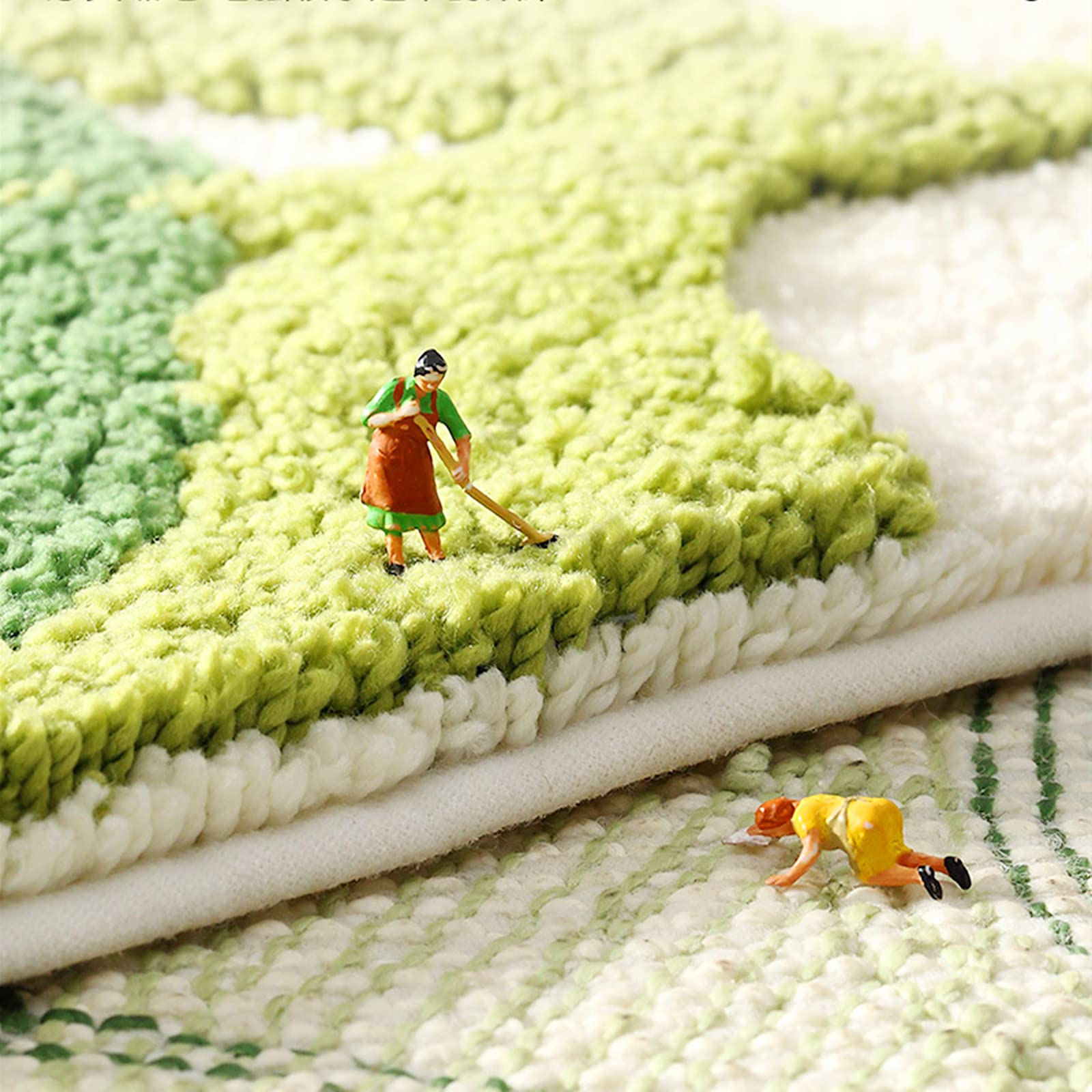 Grass Green Moss Bath Mat For Bathroom Cute Moss Kitchen Rug Non Slip Shaggy Kids Bedroom Decor Home Entryway Door Mat 31.5''X23