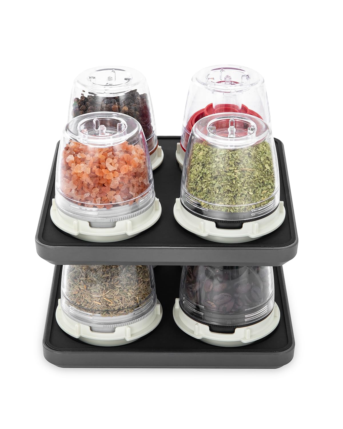 FinaMill Salt and Pepper Mill Tray, Stackable FinaPod Storage, Stylish Kitchen Accessories for Spice Grinder, Gift-Ready - Slate