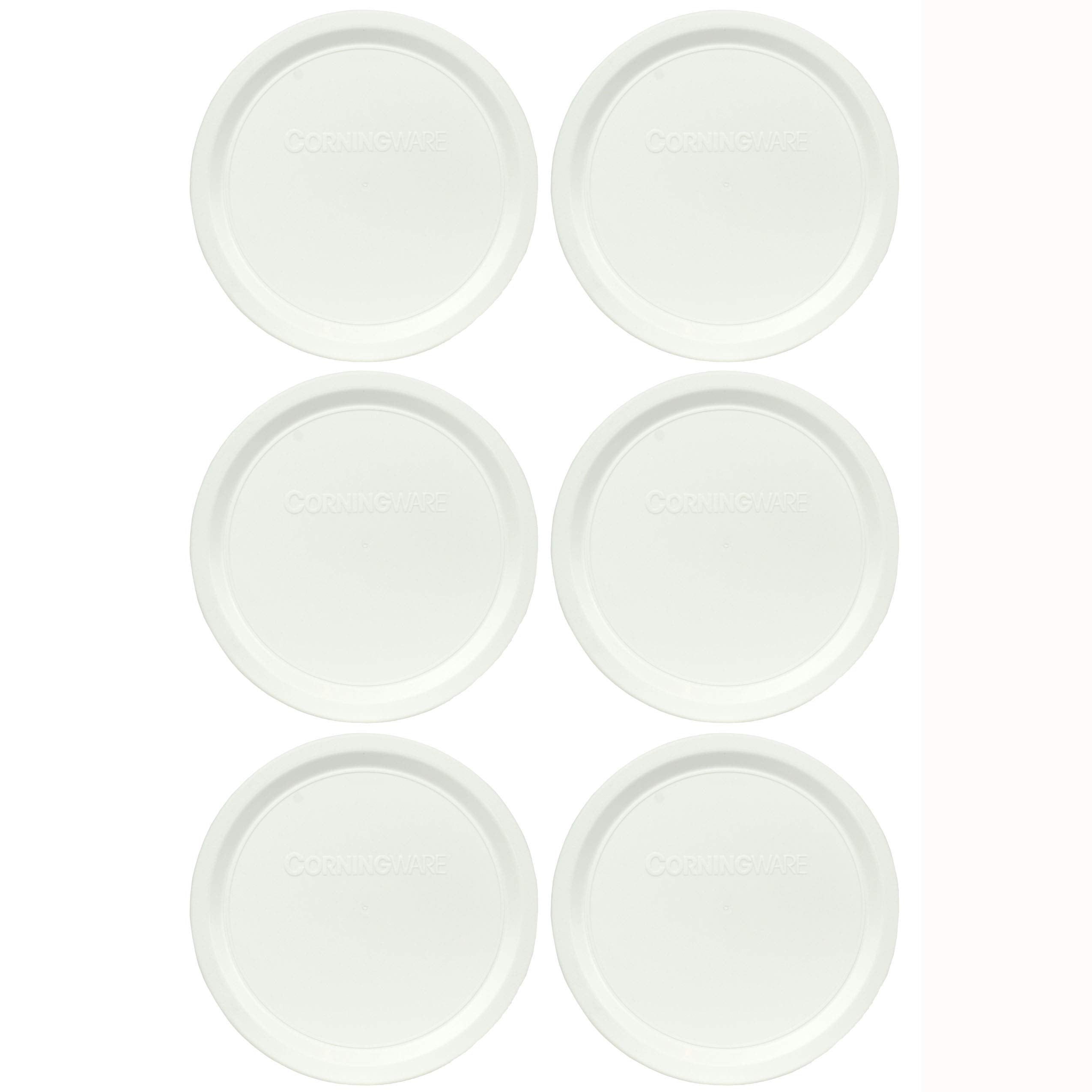 Corningware F-16-Pc French White 16 Ounce Plastic Replacement Lid - 6 Pack