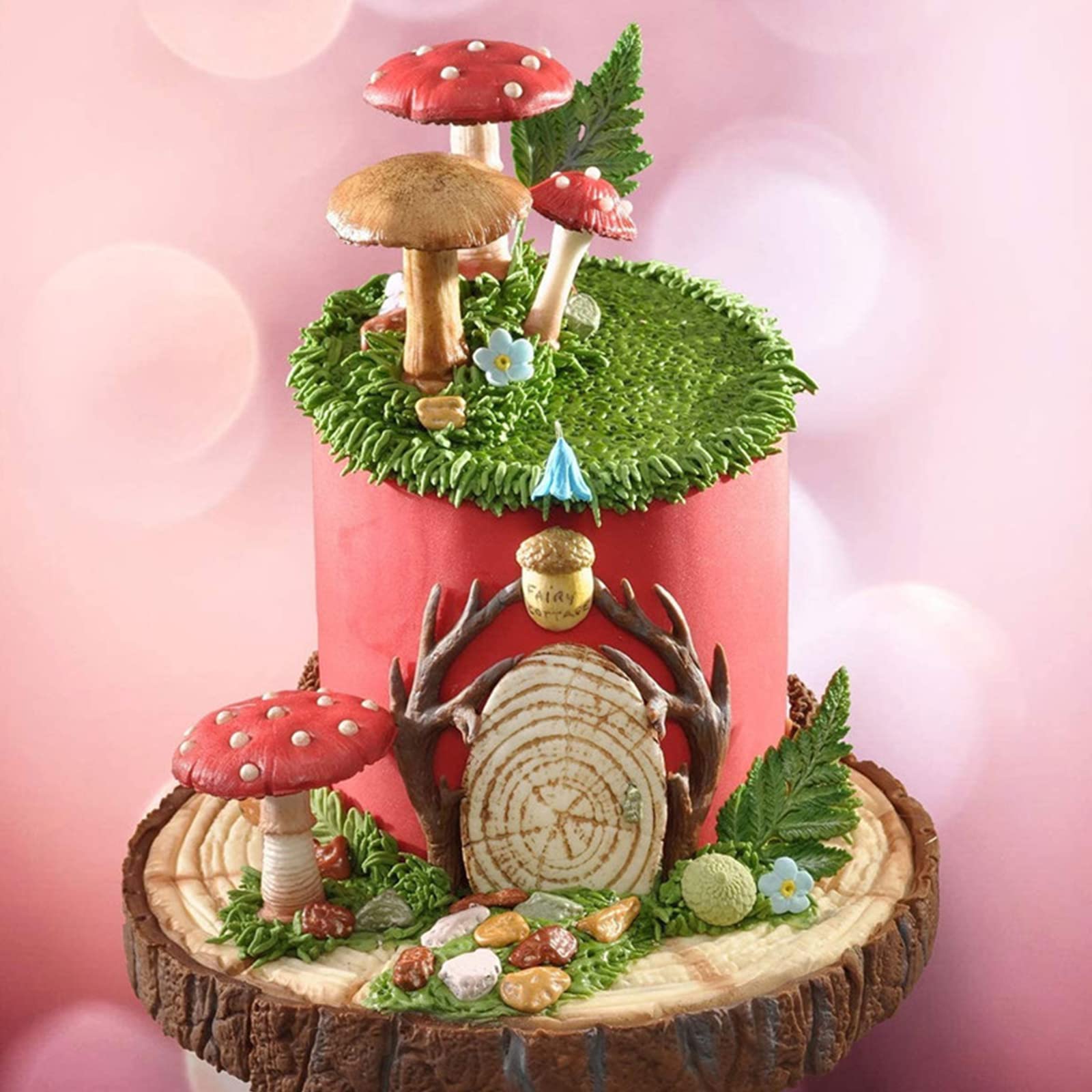 Ikojing Mushroom Fondant Silicone Molds, Chocolate Candy Silicone Molds, Cake Decorating Baking Tool For Alice In Wonderland The