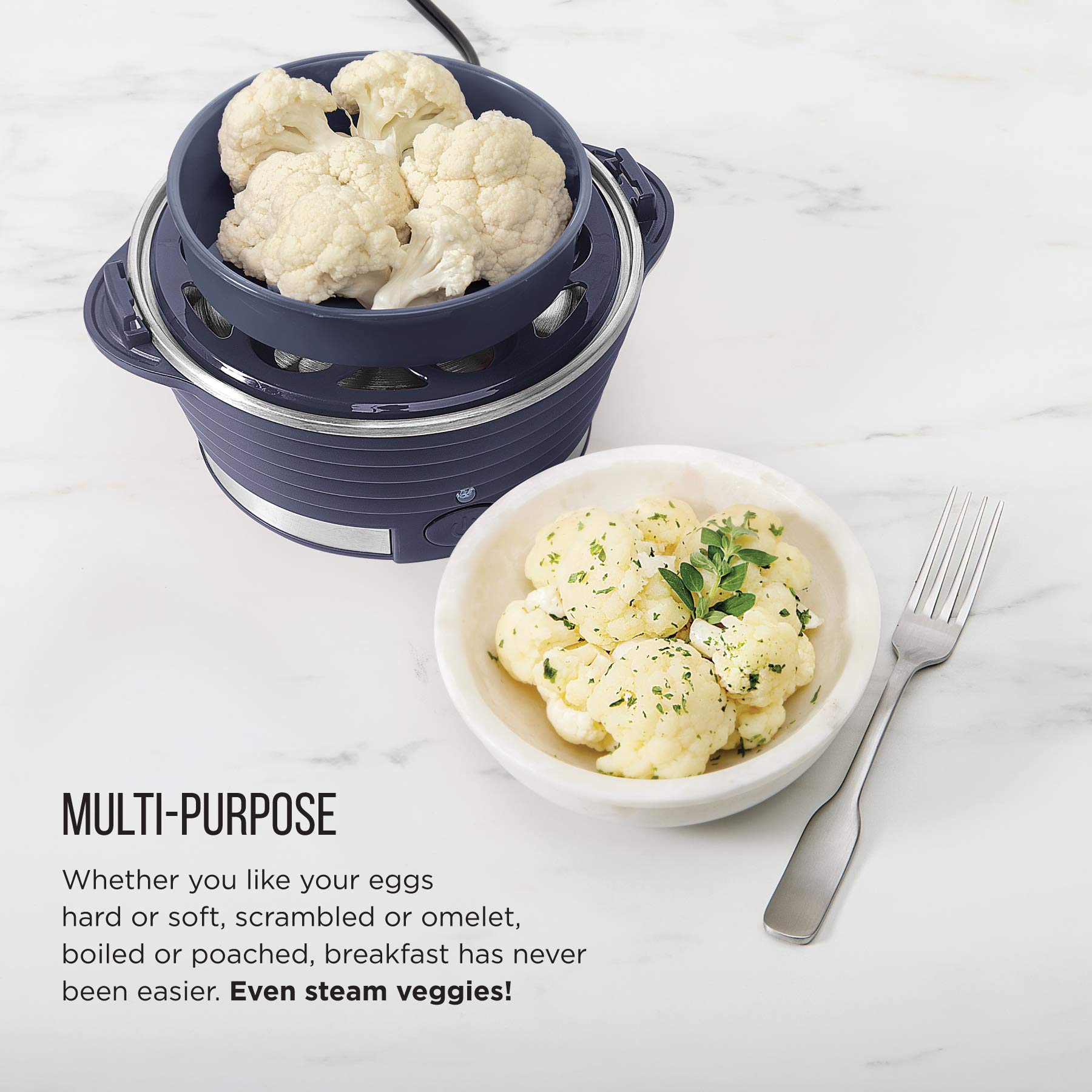 Chefman Electric Egg Cooker Boiler, Rapid Poacher, Food & Vegetable Steamer, Quickly Makes Up To 6, Hard, Medium Or Soft Boiled,