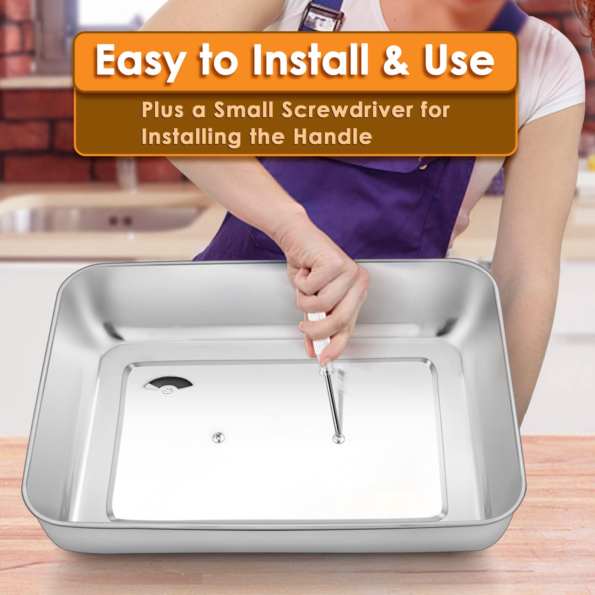 Leonyo 13 x 9 Inch Rectangular Basting Cover Set of 2  Stainless Steel Cheese Melting Dome Lid with Adjustable Vent Heavy Duty for Outdoor&Indoor Flat Top Griddle Accessories Teppanyaki BBQ Grilling