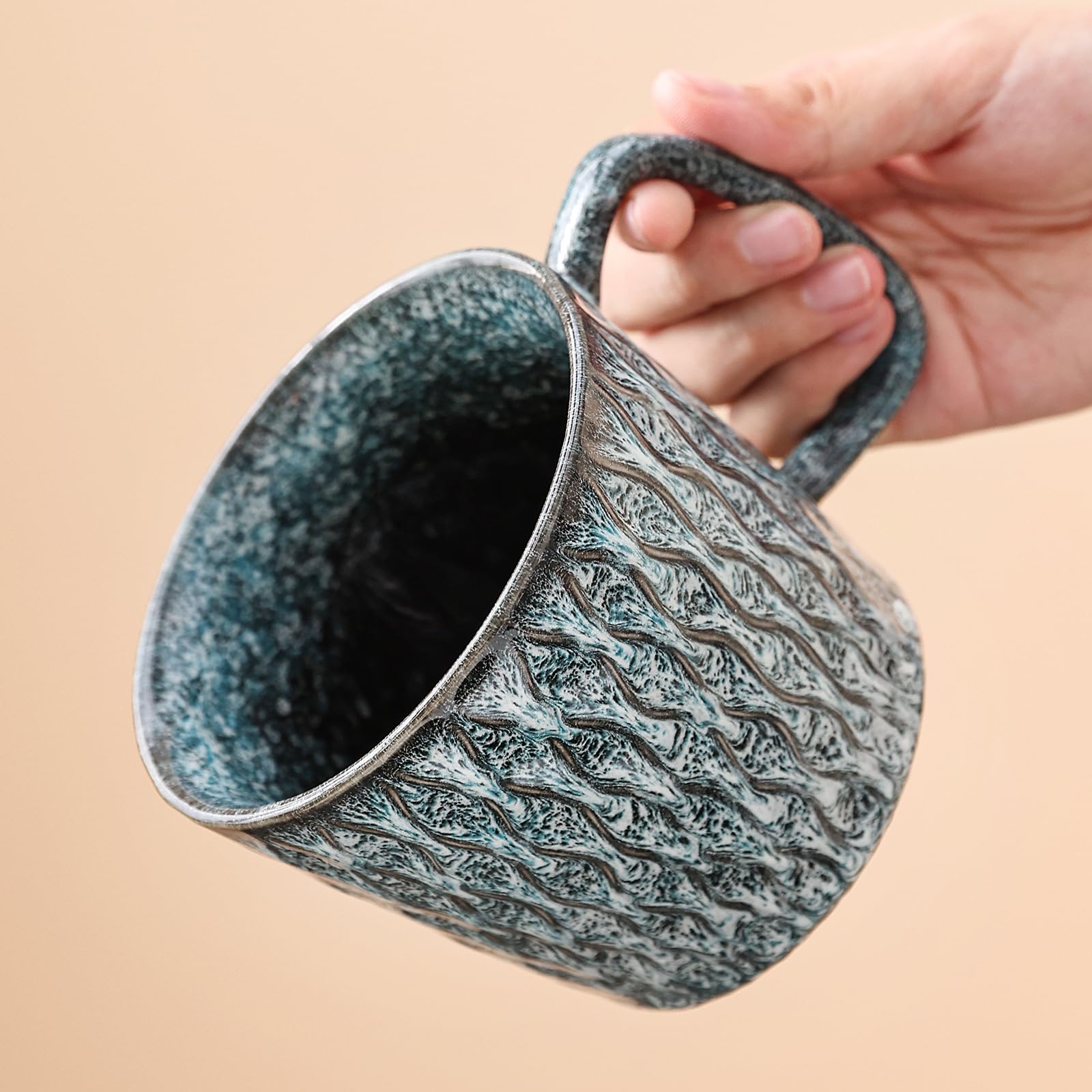 Masgangdamai Ceramic Coffee Cup with Handle 13oz