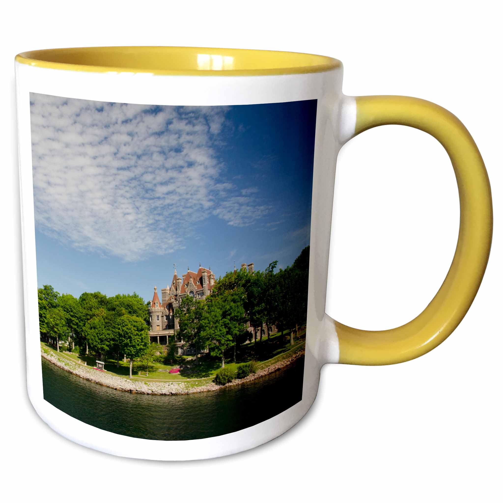 3dRose Boldt Castle, Thousand Islands, New York USA - US33 CMI0184 - Cindy Miller Hopkins 15oz Two-Tone Yellow Mug