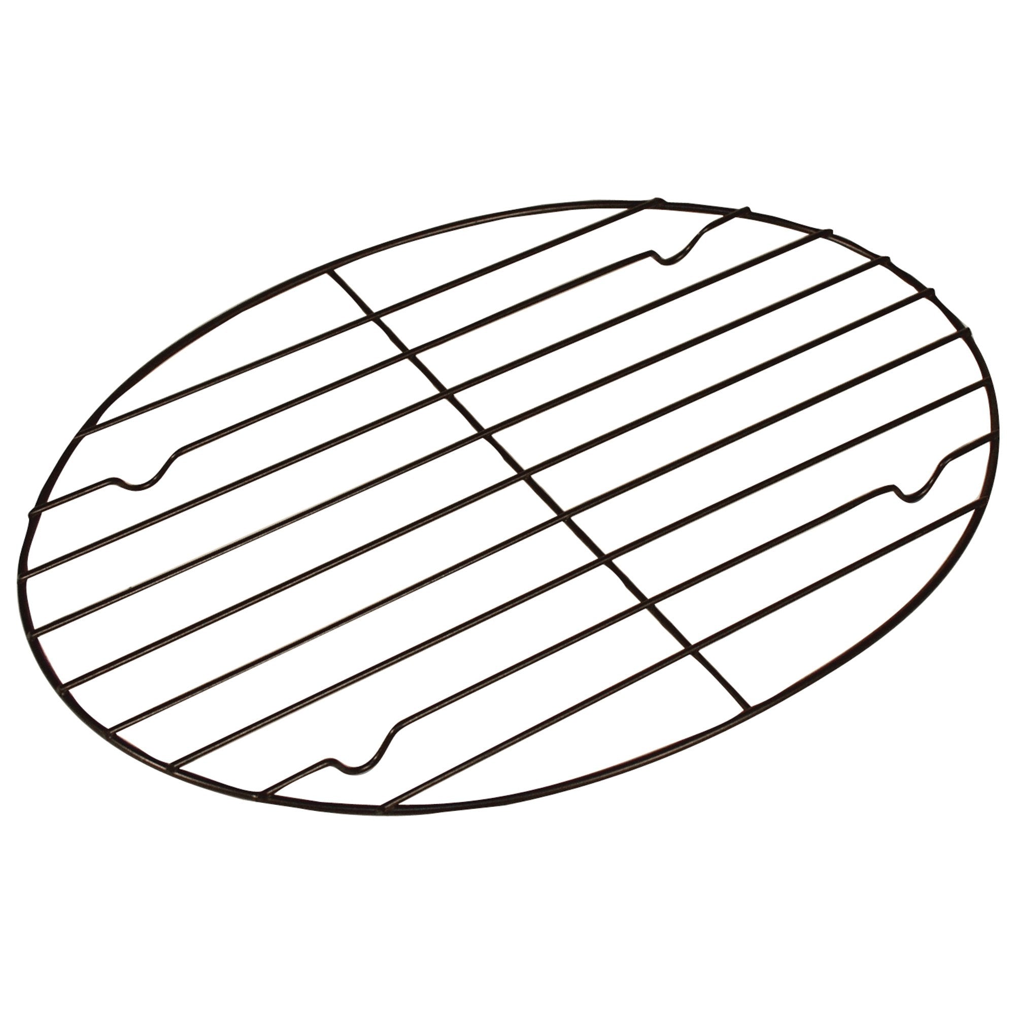 Fox Run - 57213 Fox Run Non-Stick Oval Roasting/Cooling Rack, 11.25 X 8.25 X 0.5 Inches, Metallic