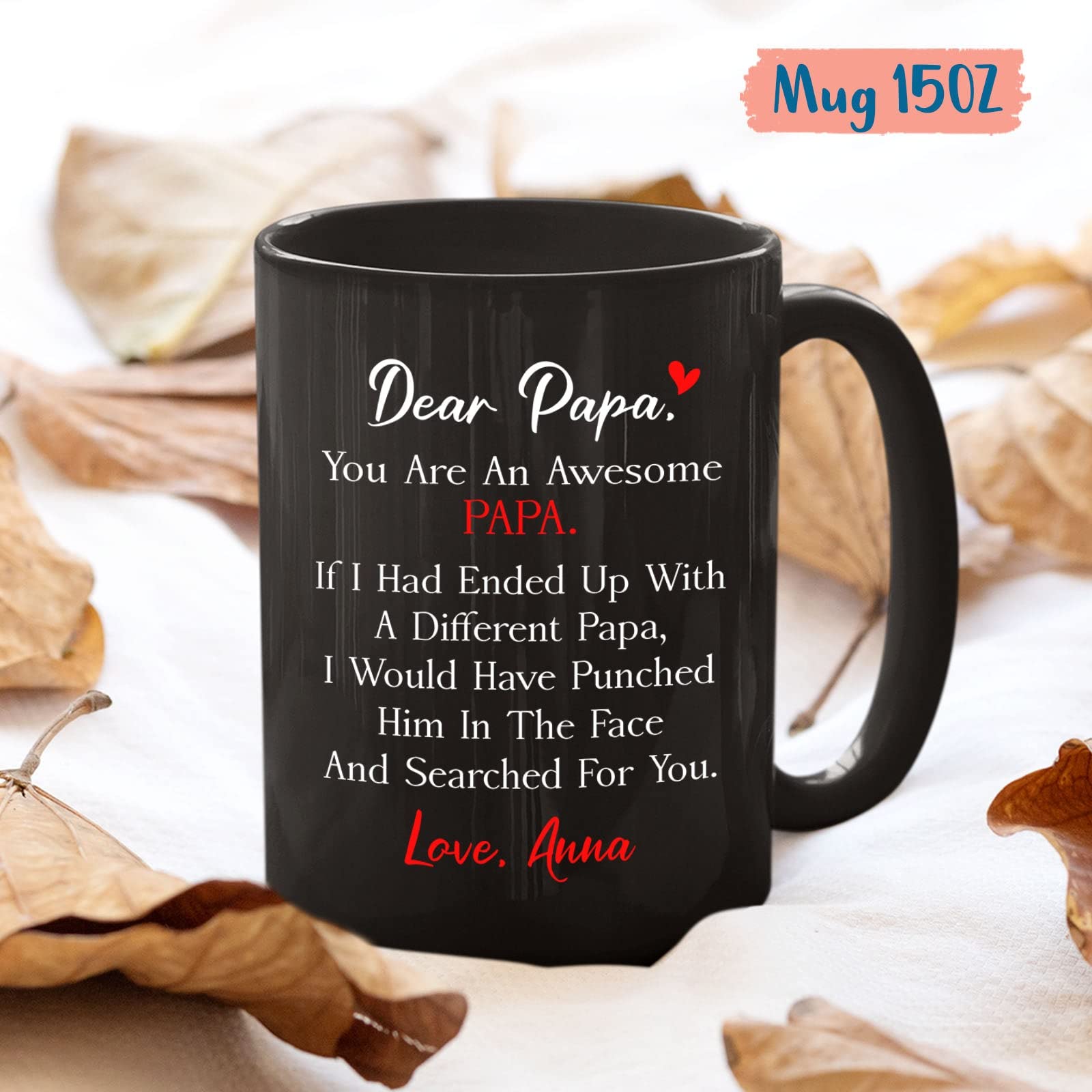 Custom An Awesome Papa Mug With Kid Name, Papa Ceramic Mug, New Papa Coffee Mug, Love Dad Cup, Personalized Gifts Ideas for Dadd