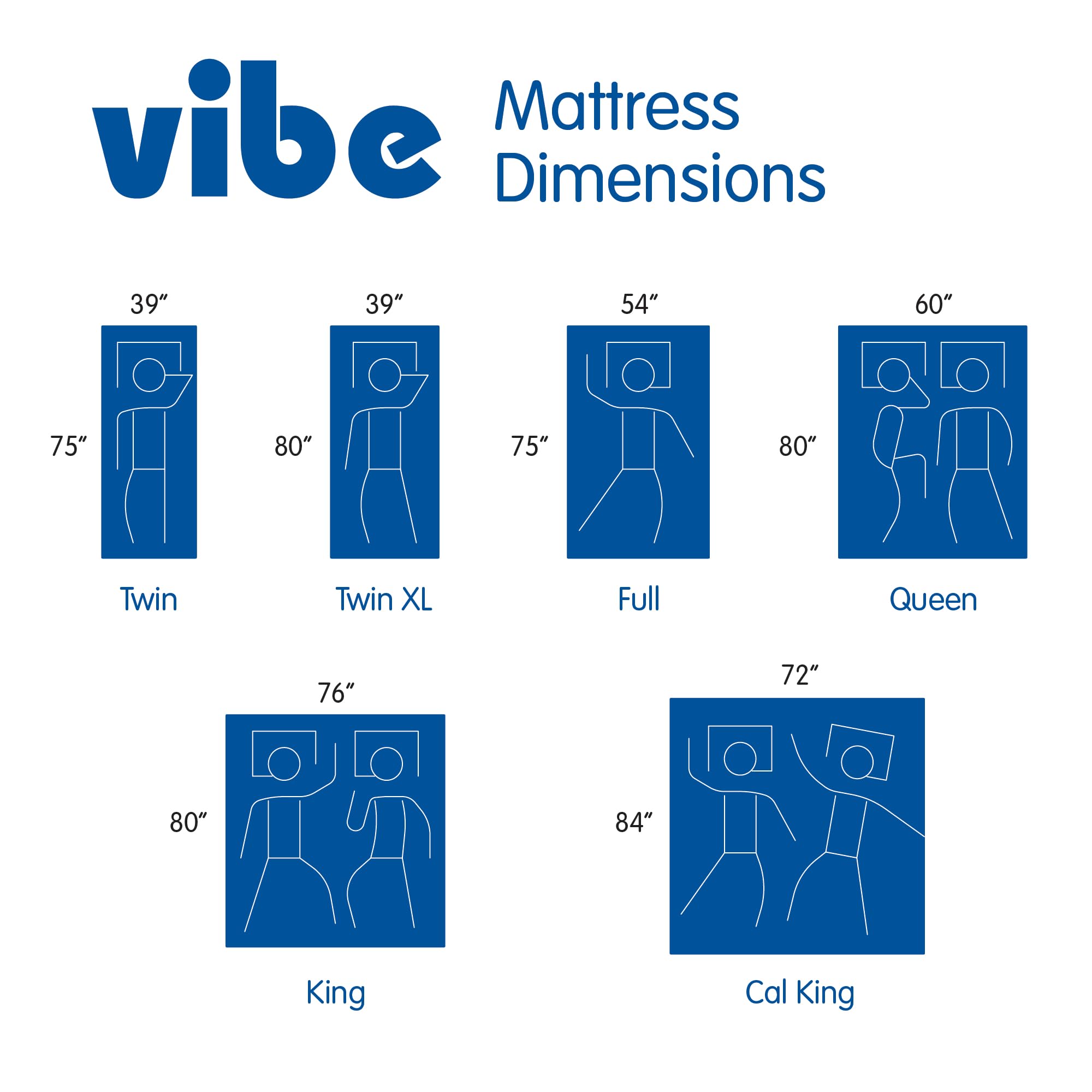 Vibe Gel Memory Foam Mattress, 12-Inch Certipur-Us Certified Bed-In-A-Box, Queen, White