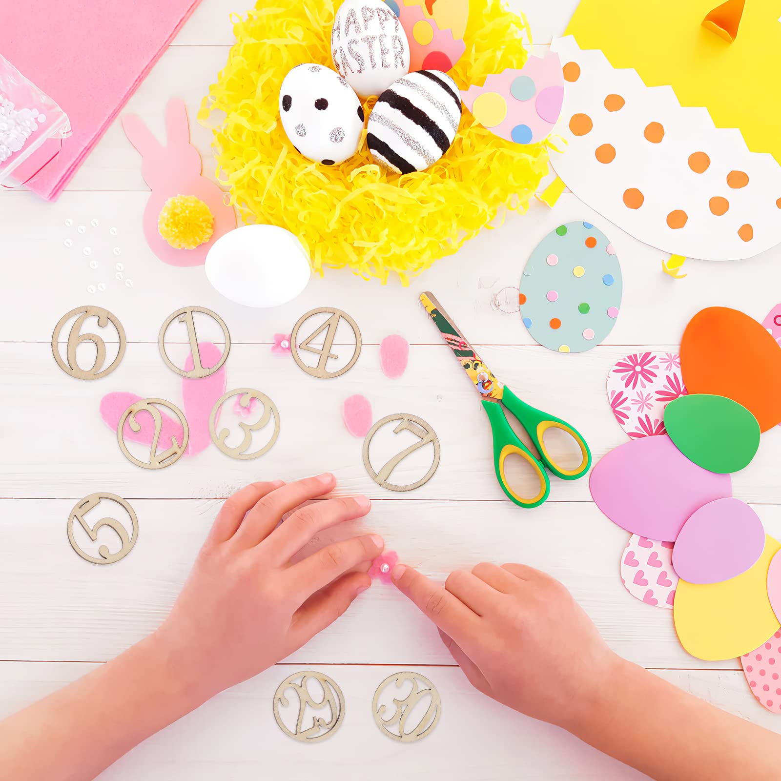 30pcs Unfinished Craft Decor Numbers Ideal Home Store Party Decorations