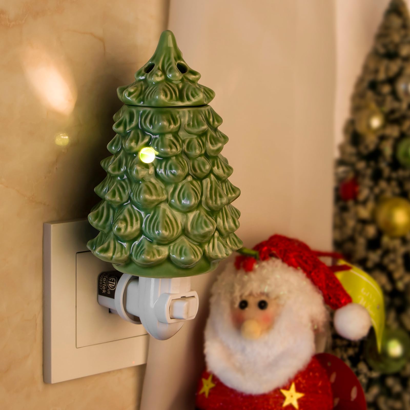 STARMOON Pluggable Fragrance Warmer Wax Melter for Christmas Decoration Home/Dorm/Office No Flame No Smoke No Soot Packaged Toge