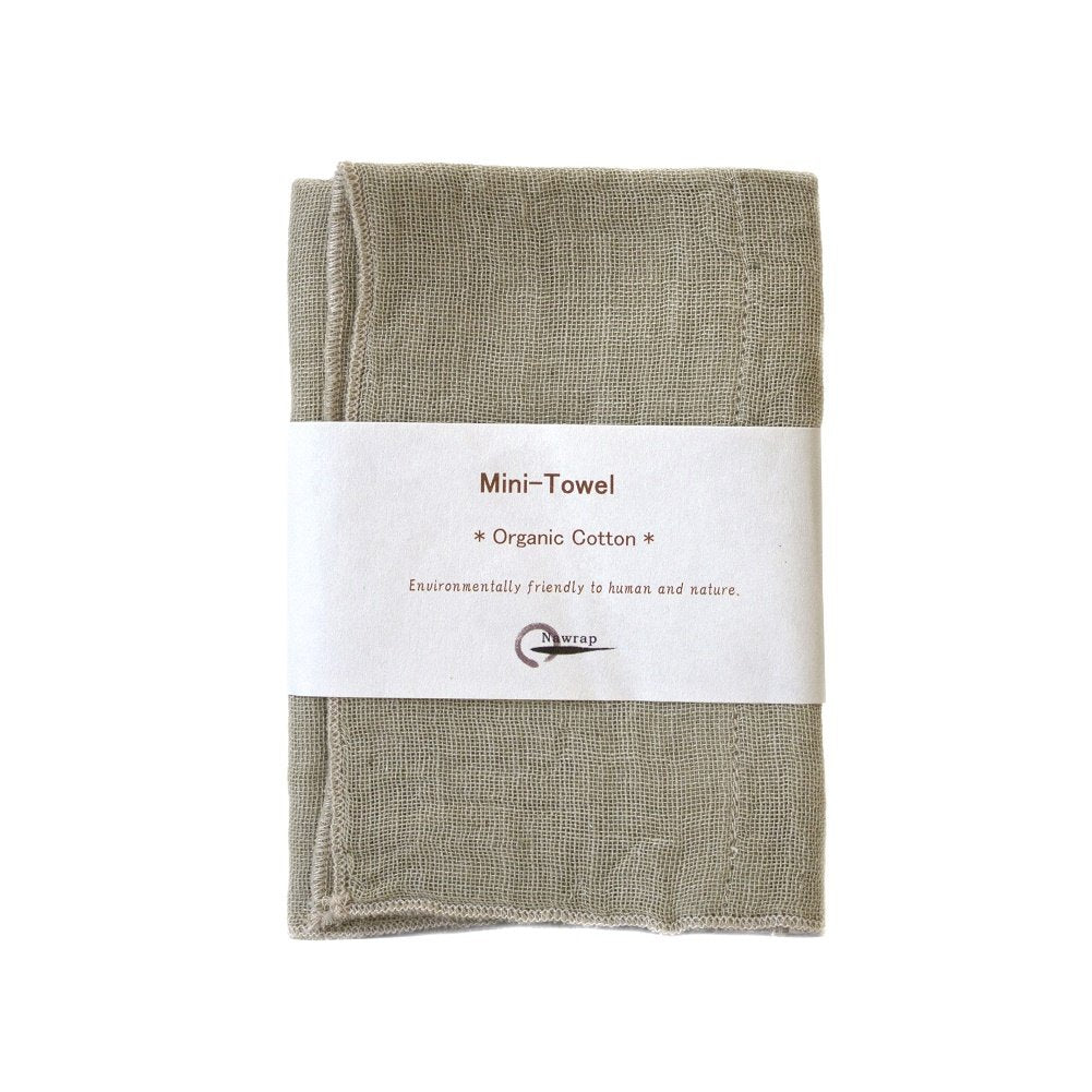 IPPINKA Nawrap Organic Cotton Mini Towel, Durable, Absorbent and Quick-Dry, Green