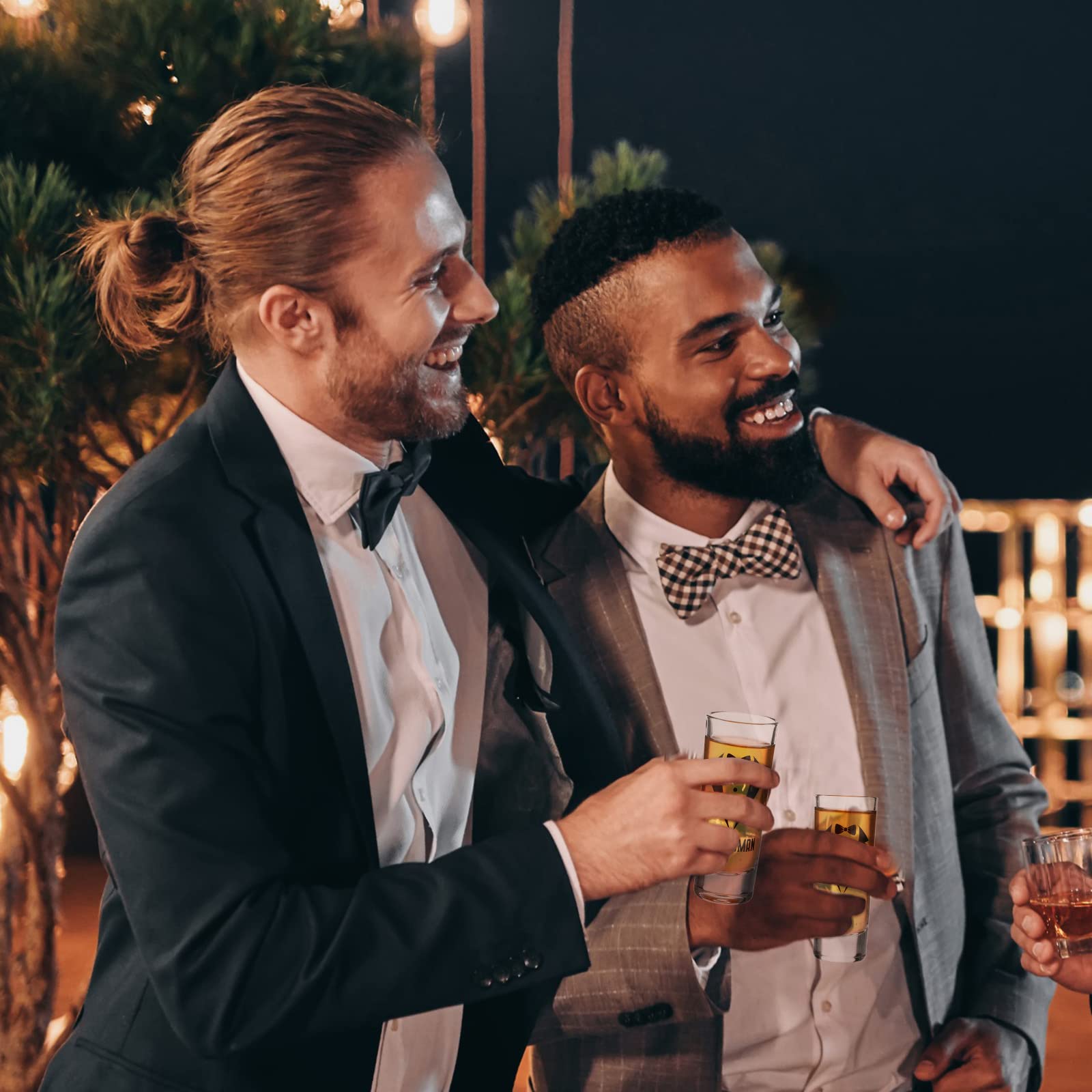 Rtteri 6 Pcs Wedding Shot Glasses Set 1 Best Man 5 Groomsmen Shot Glasses Wedding Party Favors Shot Glasses Bachelor Party Favor