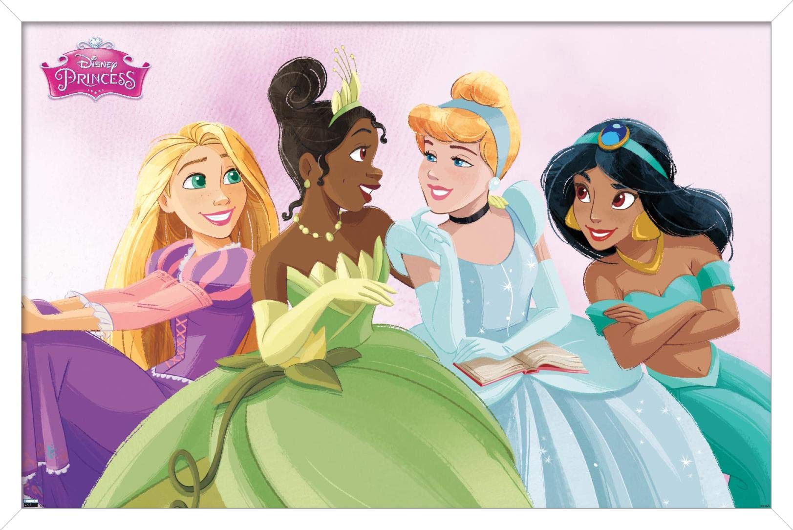 Trends International Disney Ultimate Princess Celebration-Group Wall Poster, 14.725'' X 22.375'', White Framed Version
