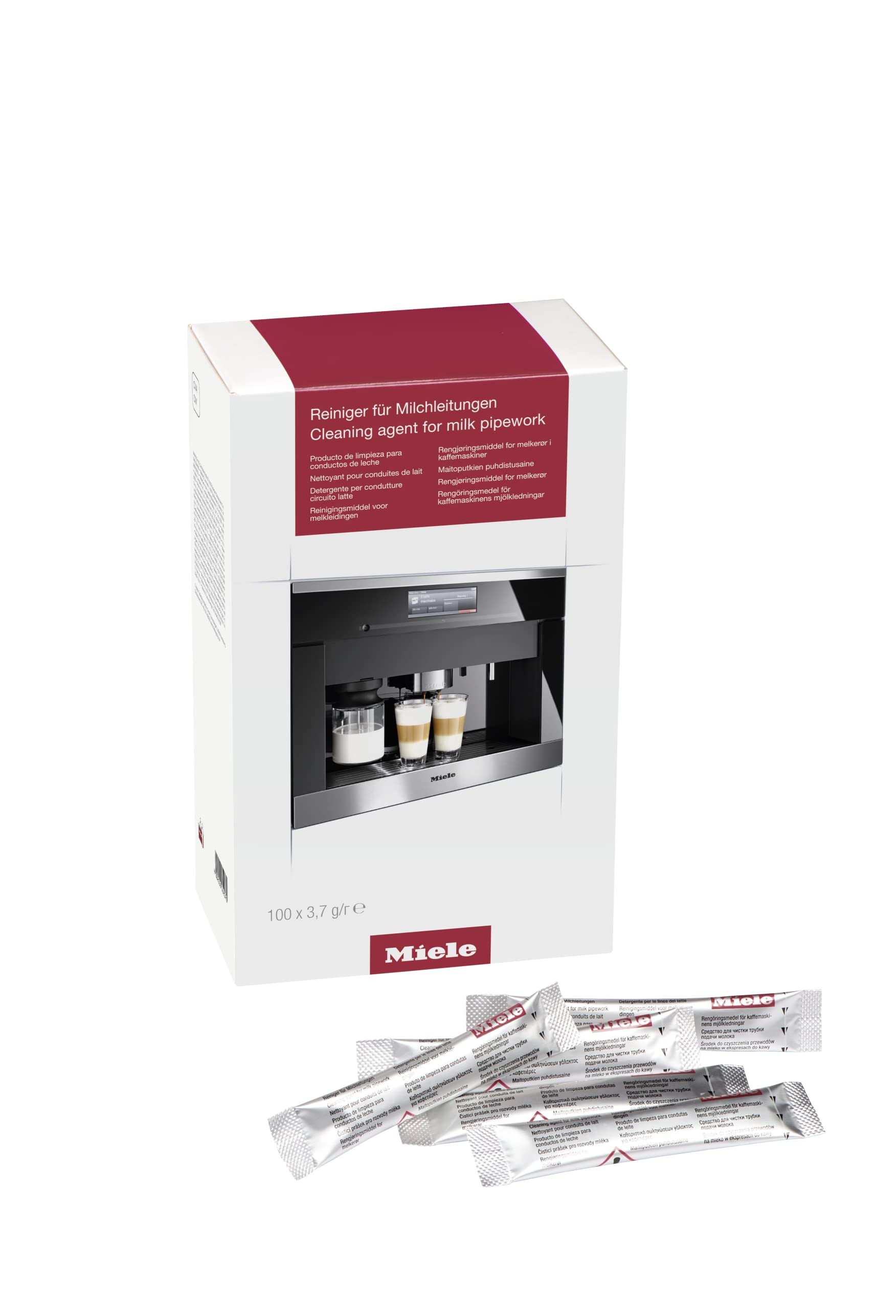 Miele Original Pipework Cleaner, Hygienically Clean Milk Pipework In Coffee Machines, 100 Packets