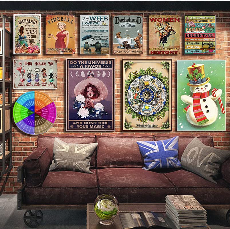 Habilboi Breeds Of Chickens Tin Sign,Vintage Art,Chicken Knowledge Metal Sign Chicken Retro Poster School Farm Cafe Bar Bedroom