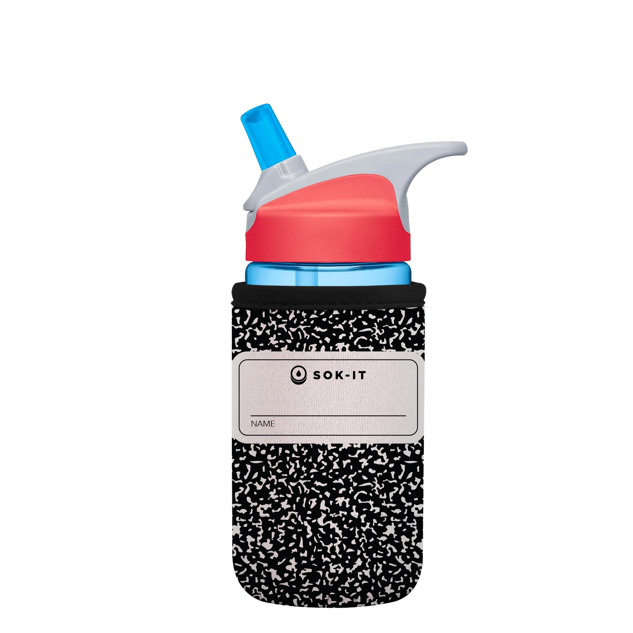 Sok It BotlSok Water Bottle Sleeve Insulated Neoprene Cover (Compose Yourself, Fits 12oz CamelBak or Nalgene)