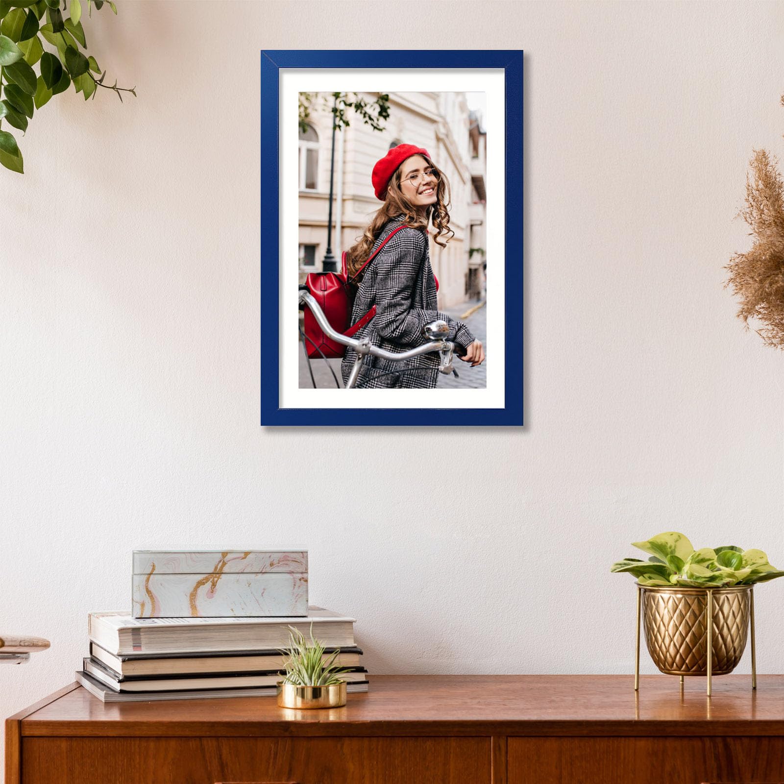 wyooxoo 13x19 Picture Frame Made of Solid Wood Photo Frames Display Pictures 11x17 with Mat or 13x19 Without Mat Colorful Frame