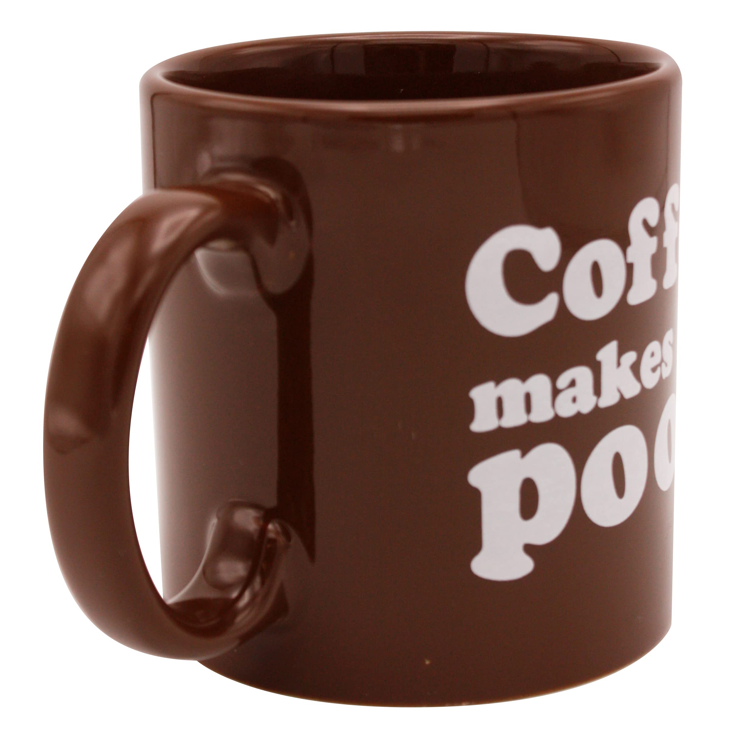 Island Dogs Makes Me Poop Coffee Mug, 1 Count (Pack Of 1), Brown, 22 Ounces