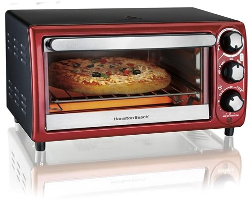 Hamilton Beach 4-Slice Toaster Oven, Red