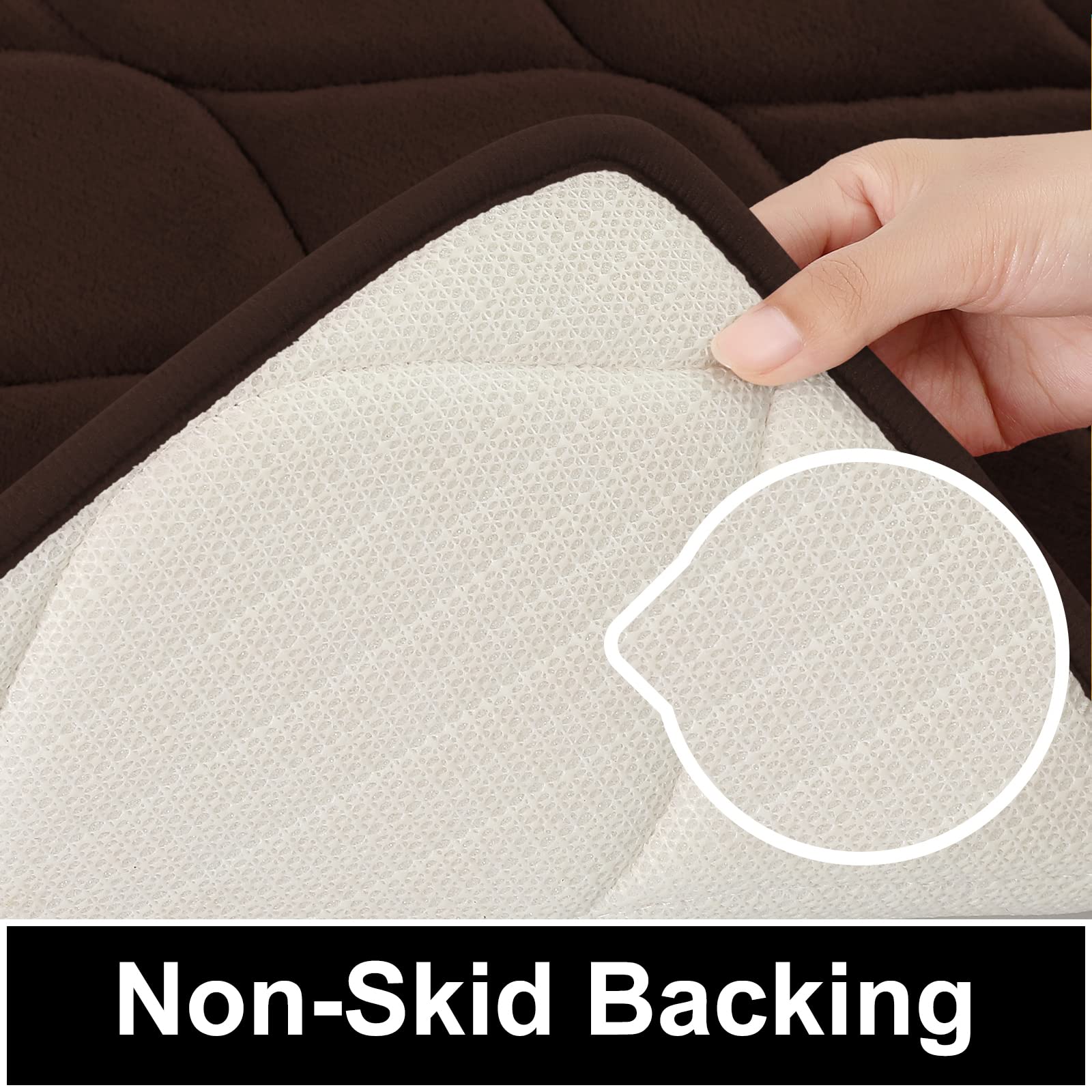 Colorxy Memory Foam Bathroom Rugs, Ultra Soft & Non-Slip Bath Mat, Water Absorbent And Machine Washable Shower Bath Runner Rug F