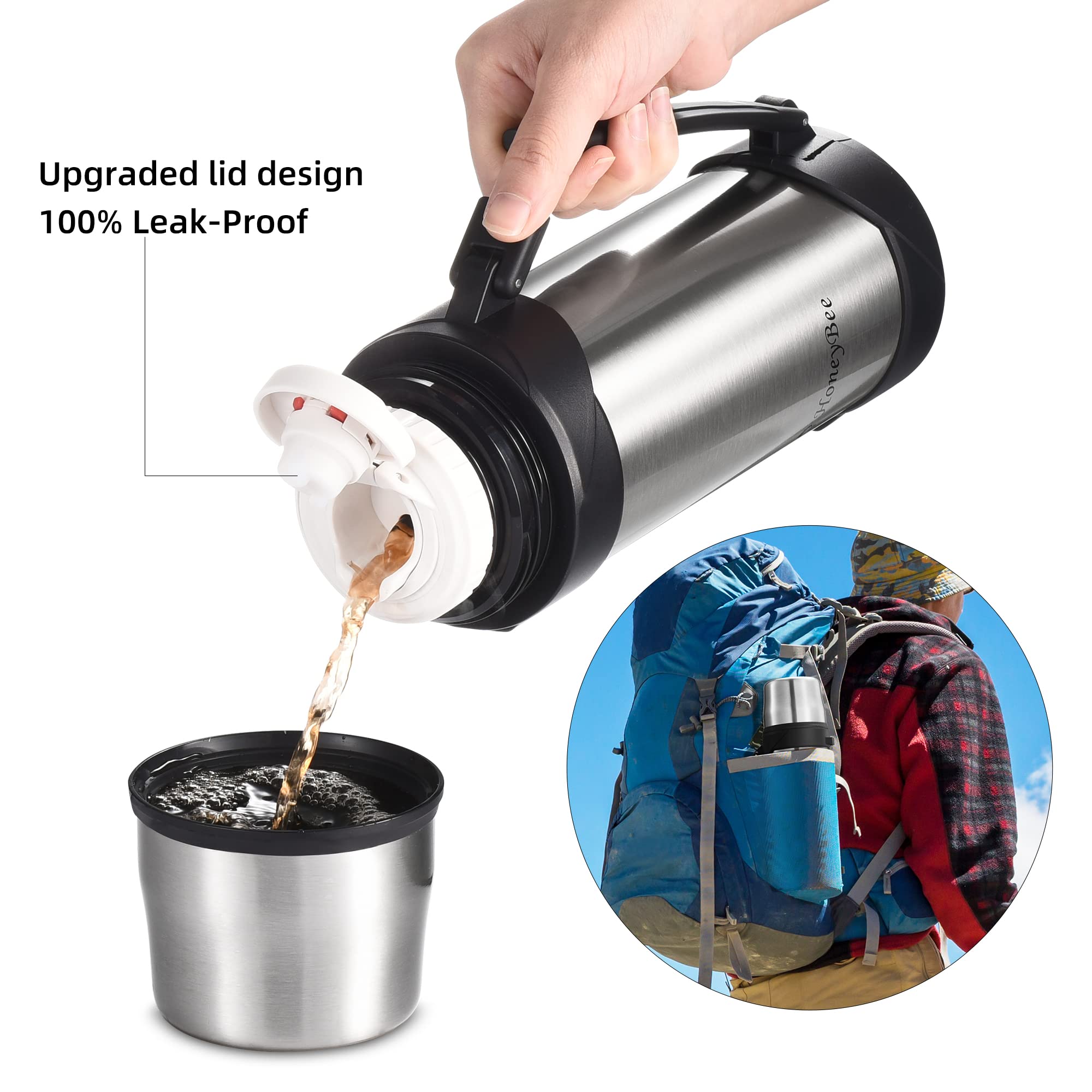 Vacuum Insulated Bottle Coffee Thermos,41 Ounce,Thermos For Hot Drinks,Keep Liquid Hot Or Cold 24 Hours,Thermos & Perfect Size C