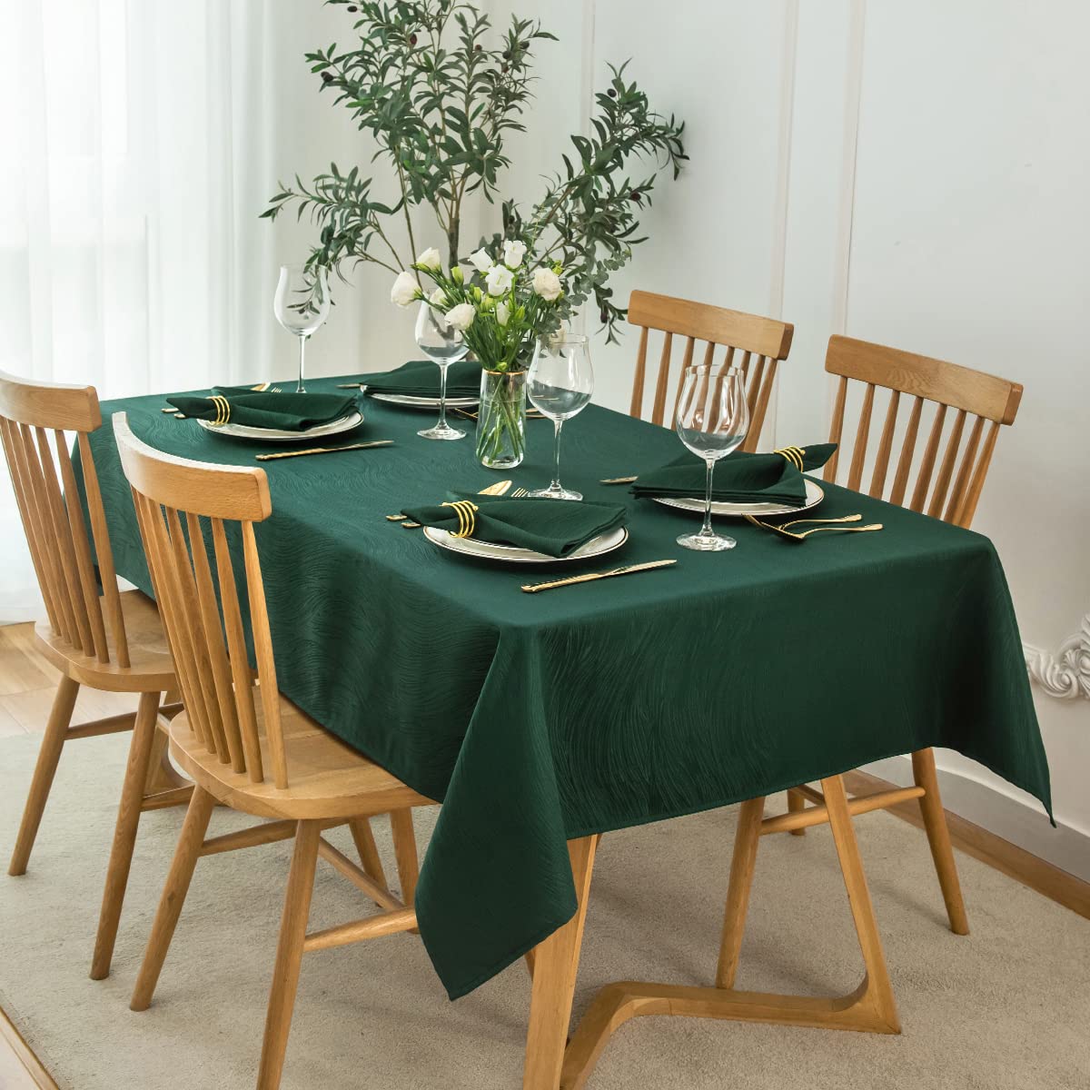 Maxmill Jacquard Cloth Napkins 20 X 20 Inch Swirl Pattern Soft Comfortable And Luxury Serviette For Christmas Family Dinners Wed