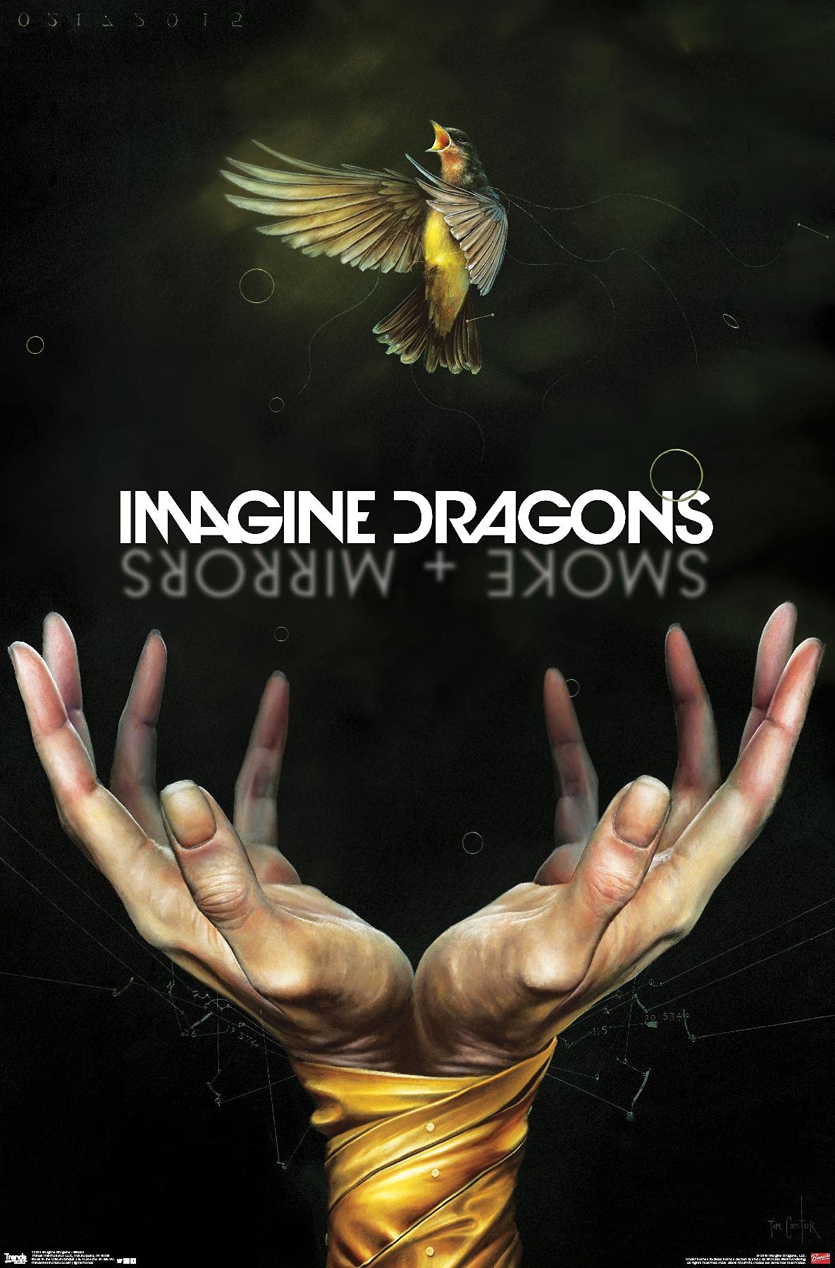 Trends International Imagine Dragons - Smoke Wall Poster, 22.375'' X 34'', Premium Unframed Version