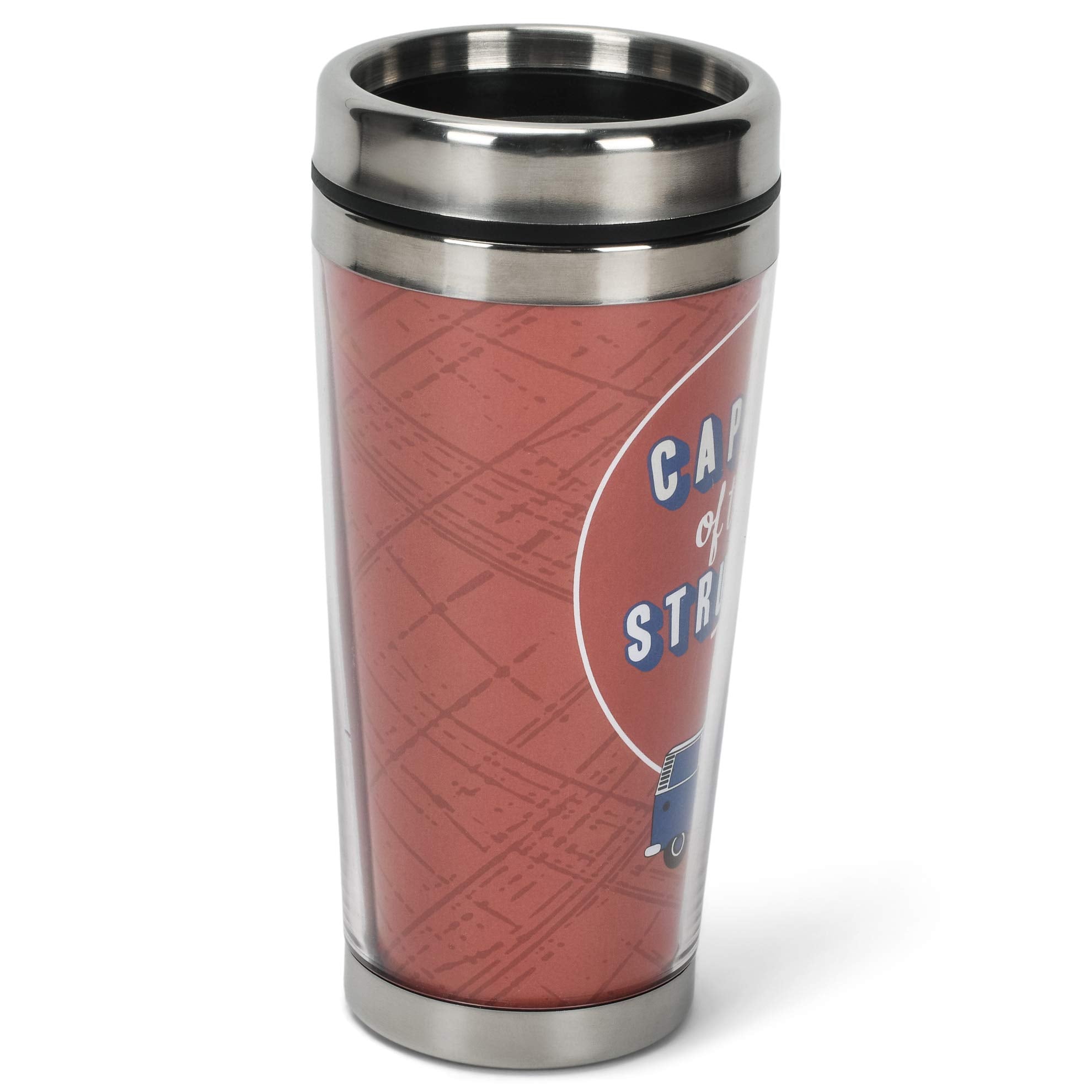 Captain Struggle Bus Maroon 16 Ounces Stainless Steel Travel Mug Tumbler