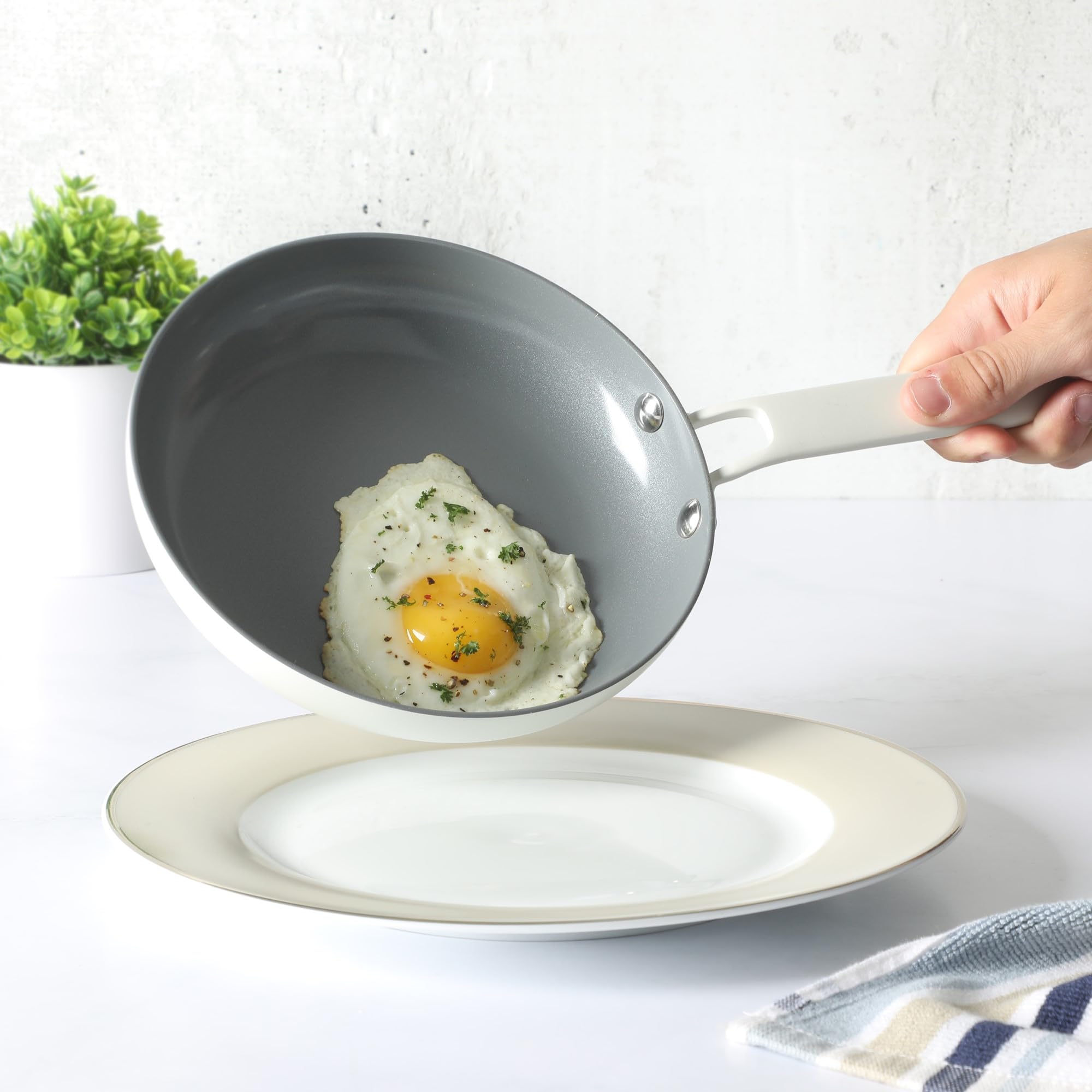 Martha Stewart Emmeline Premium Nonstick PFA Free Ceramic Interior 12 Piece Heavy Gauge Enamel Aluminum Pots and Pans Cookware S